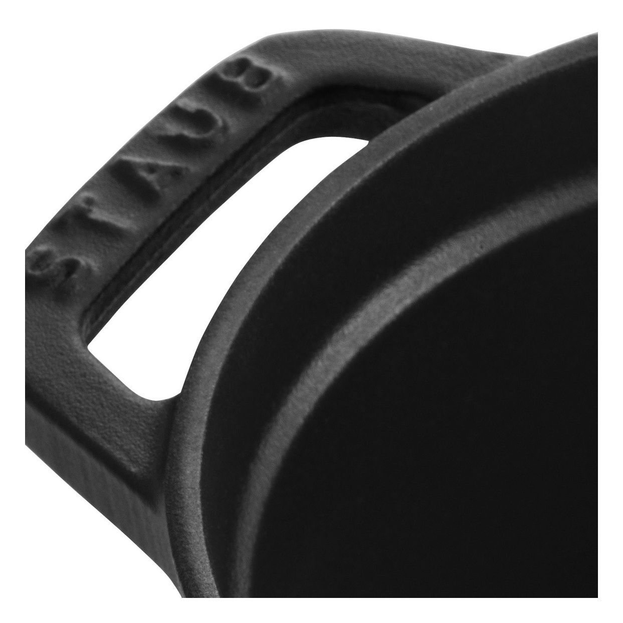 STAUB La Cocotte 1 L Cast Iron Oval Cocotte Pig Lid, Black-Cookware-DECOROLALA