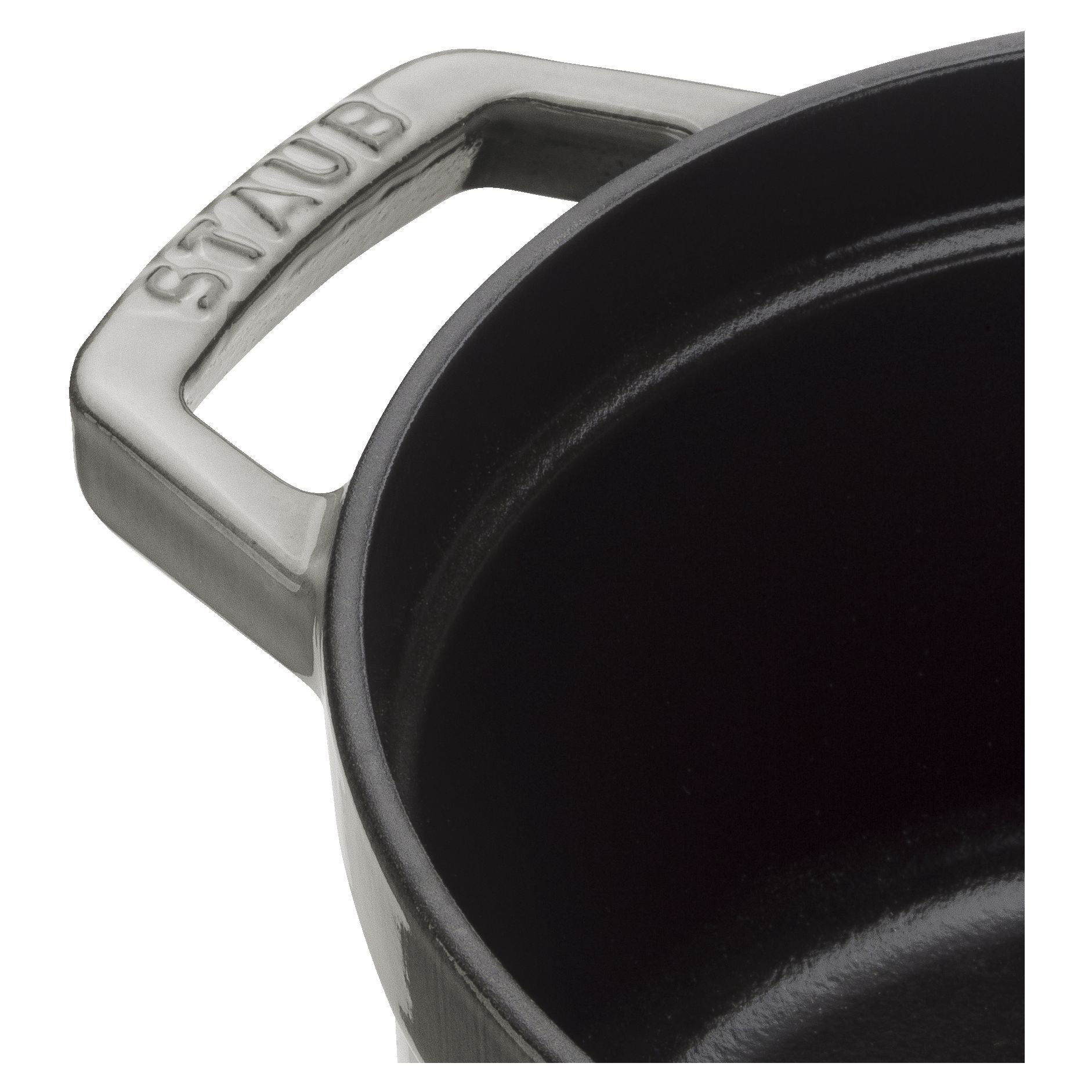 STAUB La Cocotte 12.5 L Cast Iron Round Cocotte, Graphite-Grey-Cookware-DECOROLALA