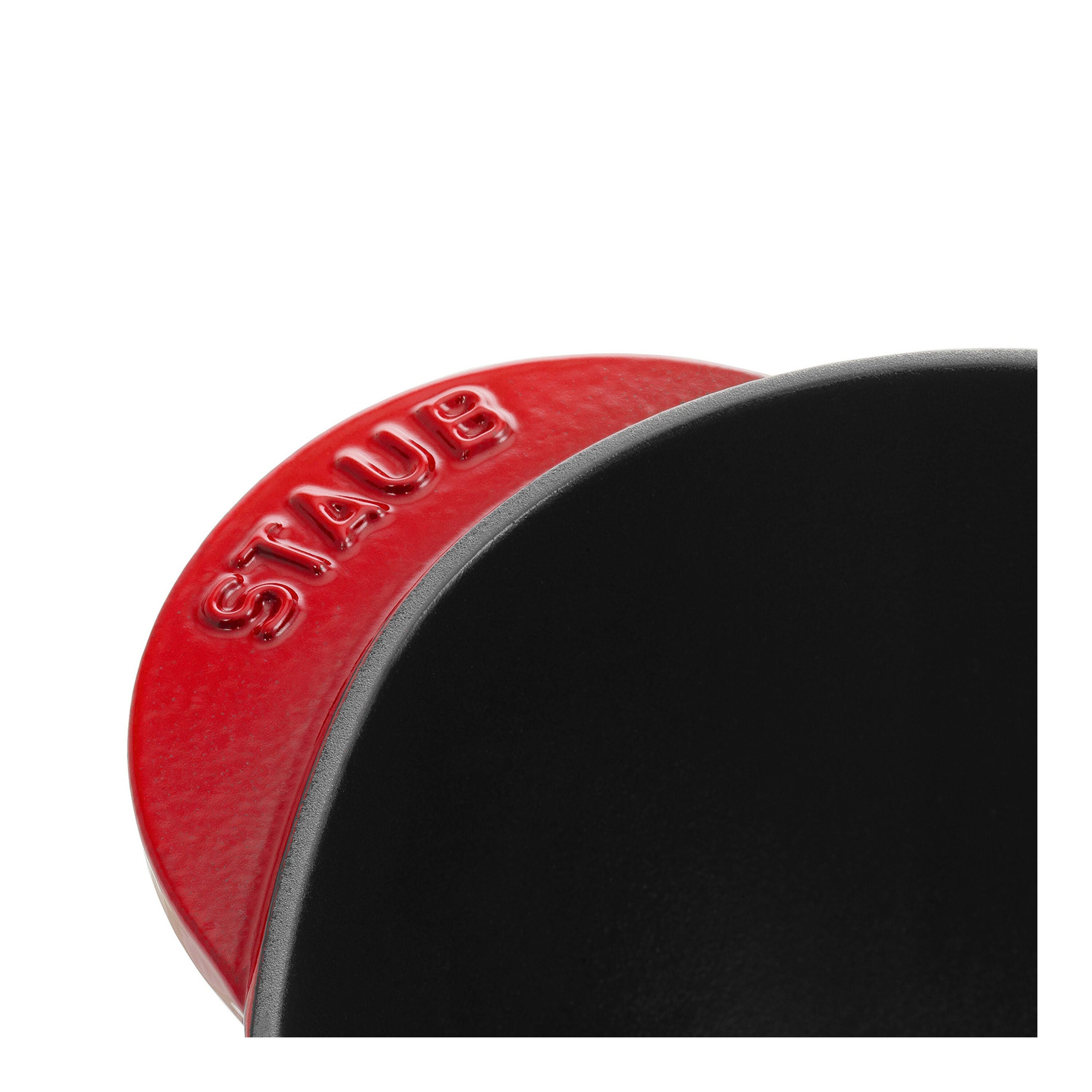 STAUB La Cocotte 1.75 L Cast Iron Heart Cocotte, Cherry-Canvas Print-DECOROLALA