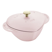 STAUB La Cocotte 1.75 L Cast Iron Heart Cocotte, Sorbet Rose-Canvas Print-DECOROLALA