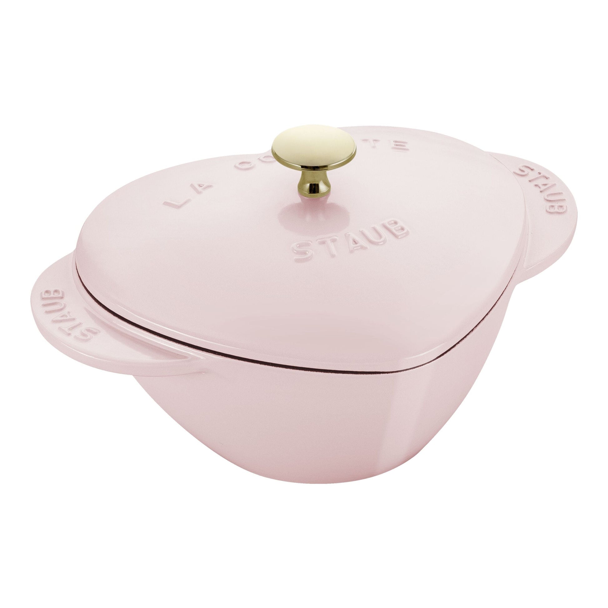 STAUB La Cocotte 1.75 L Cast Iron Heart Cocotte, Sorbet Rose-Canvas Print-DECOROLALA