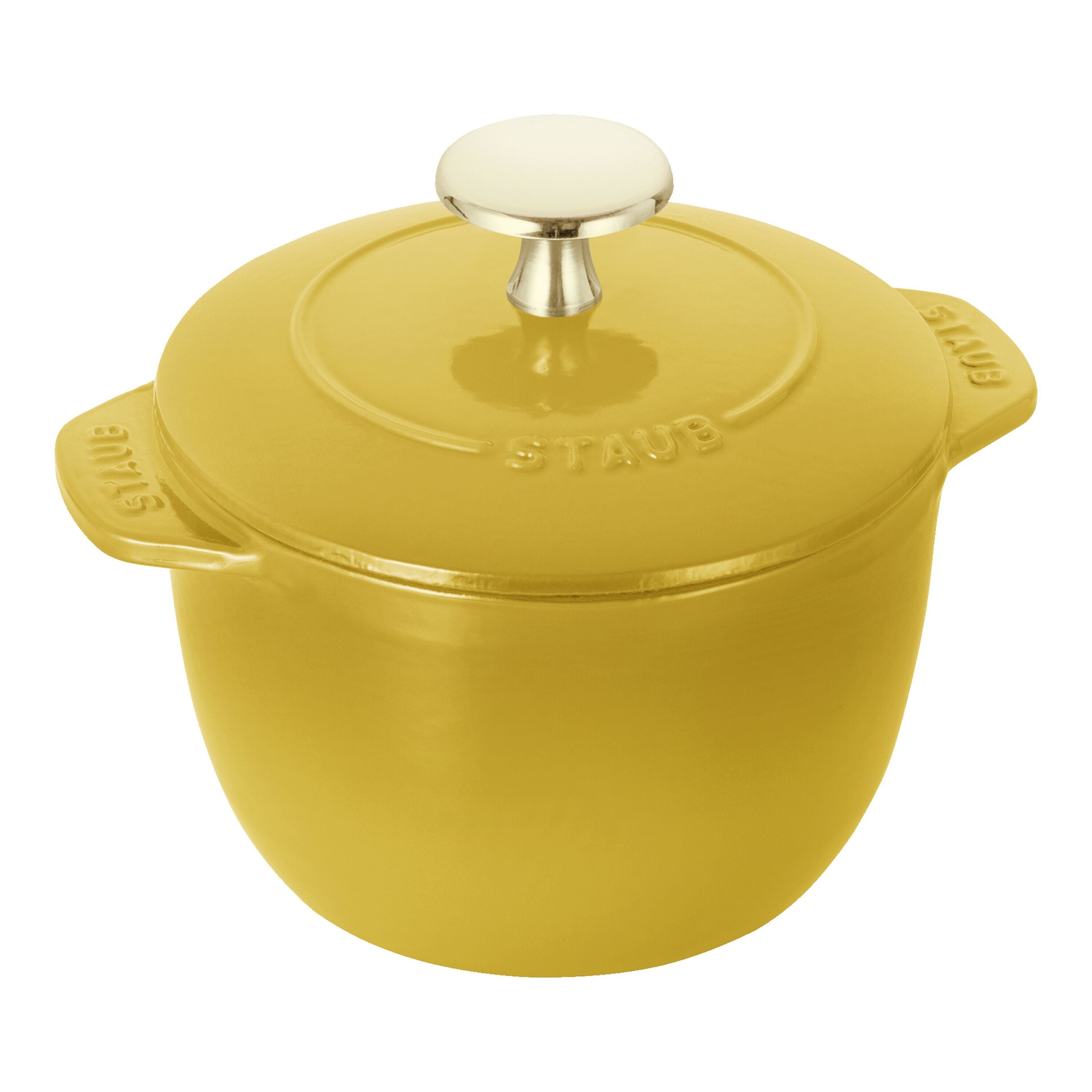 STAUB La Cocotte 1.75 L Cast Iron Round Rice Cocotte, Citron-Cookware-DECOROLALA