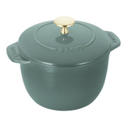 STAUB La Cocotte 1.75 L Cast Iron Round Rice Cocotte, Eucalyptus-Cookware-DECOROLALA