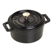 STAUB La Cocotte 250 mL Cast Iron Round Mini Cocotte, Black-Cookware-DECOROLALA