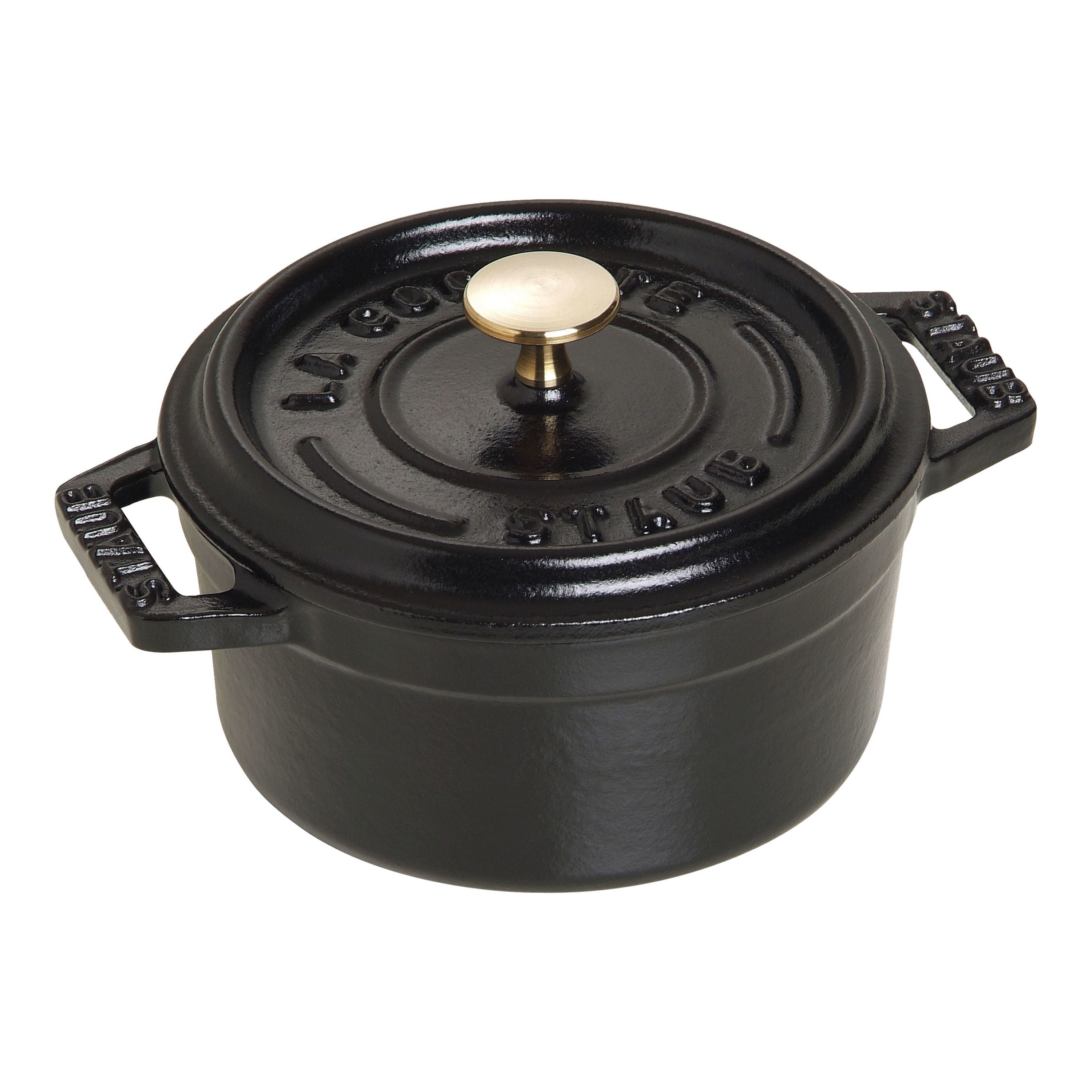 STAUB La Cocotte 250 mL Cast Iron Round Mini Cocotte, Black-Cookware-DECOROLALA