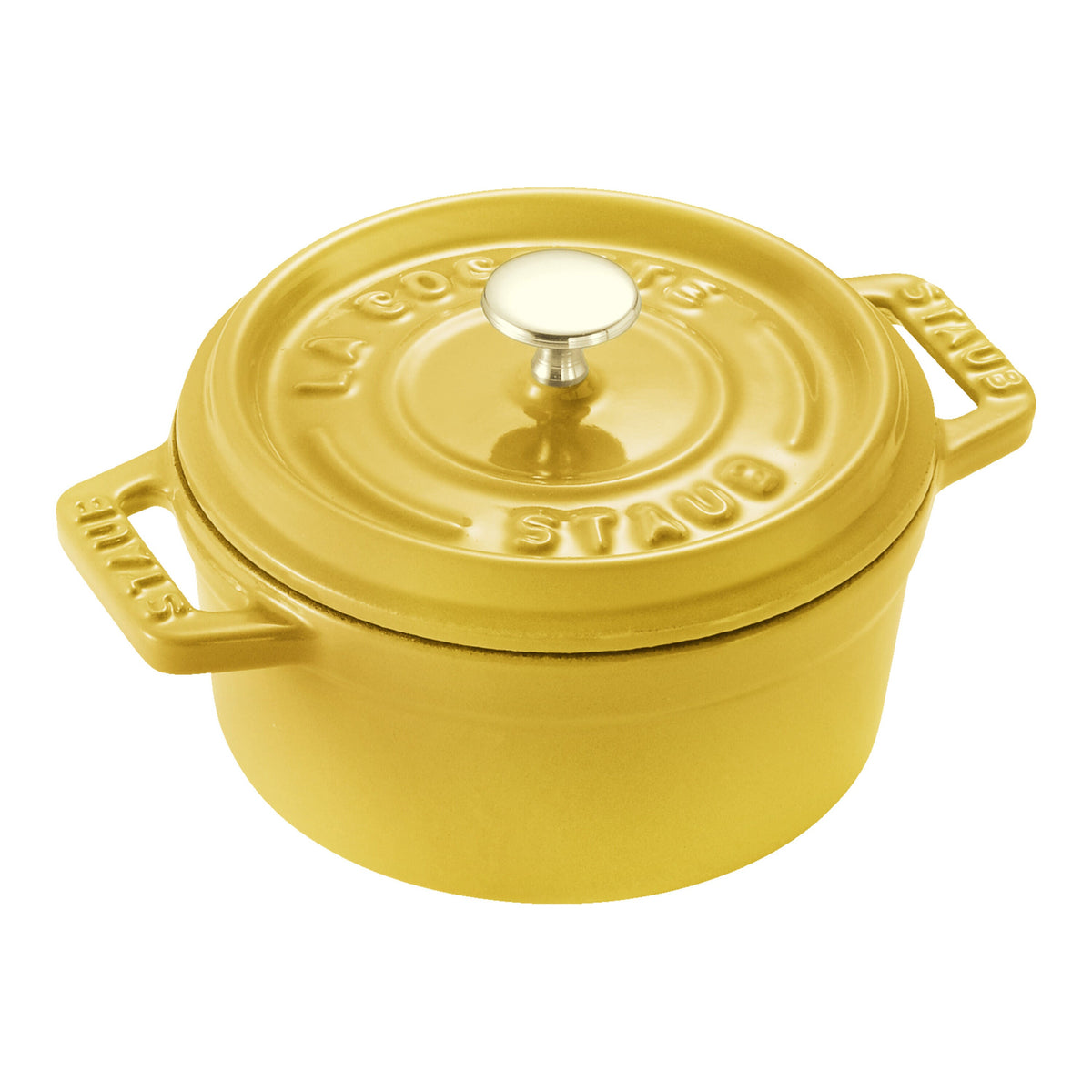 STAUB La Cocotte 250 mL Cast Iron Round Mini Cocotte, Citron-n/a-DECOROLALA