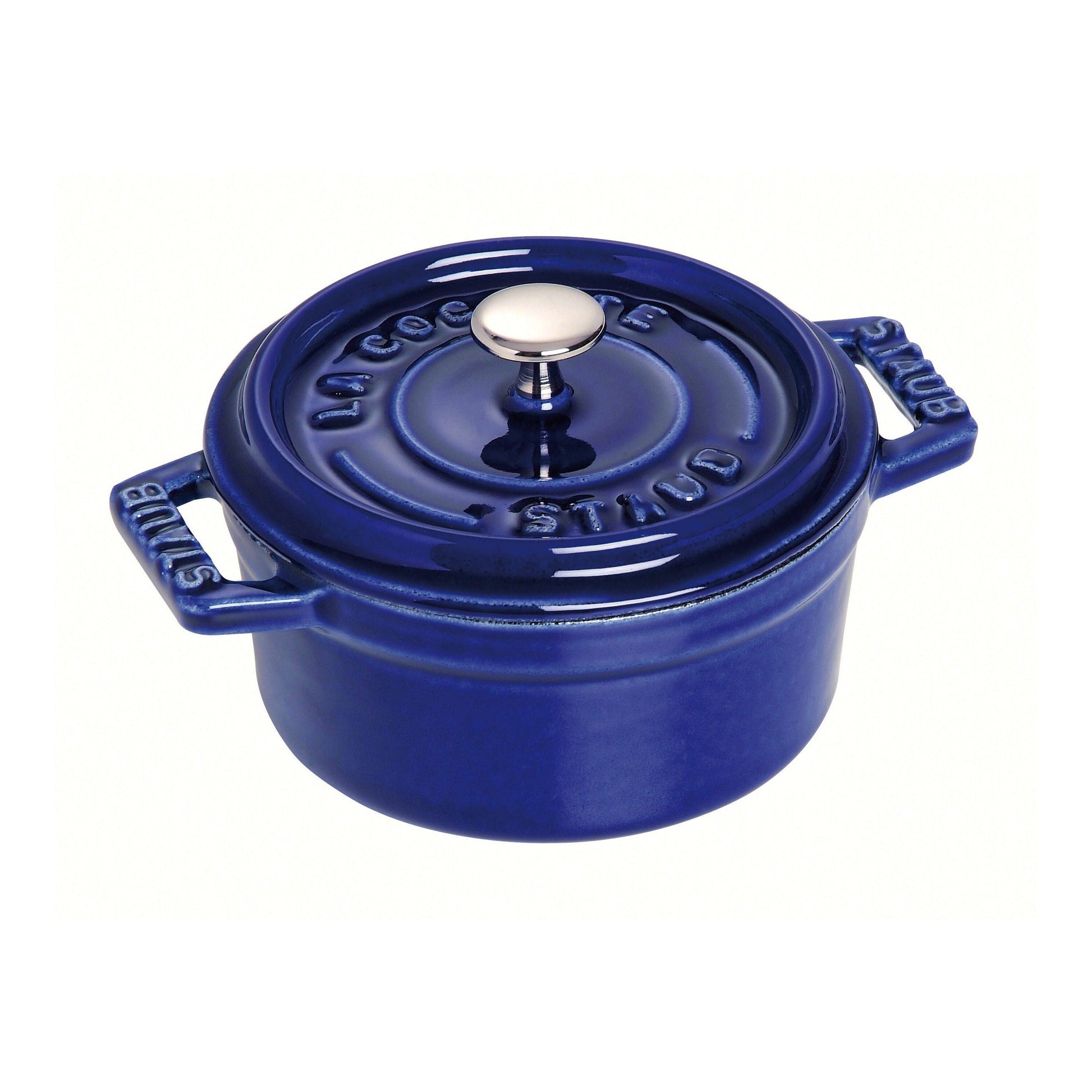 STAUB La Cocotte 250 mL Cast Iron Round Mini Cocotte, Dark-Blue-Cookware-DECOROLALA