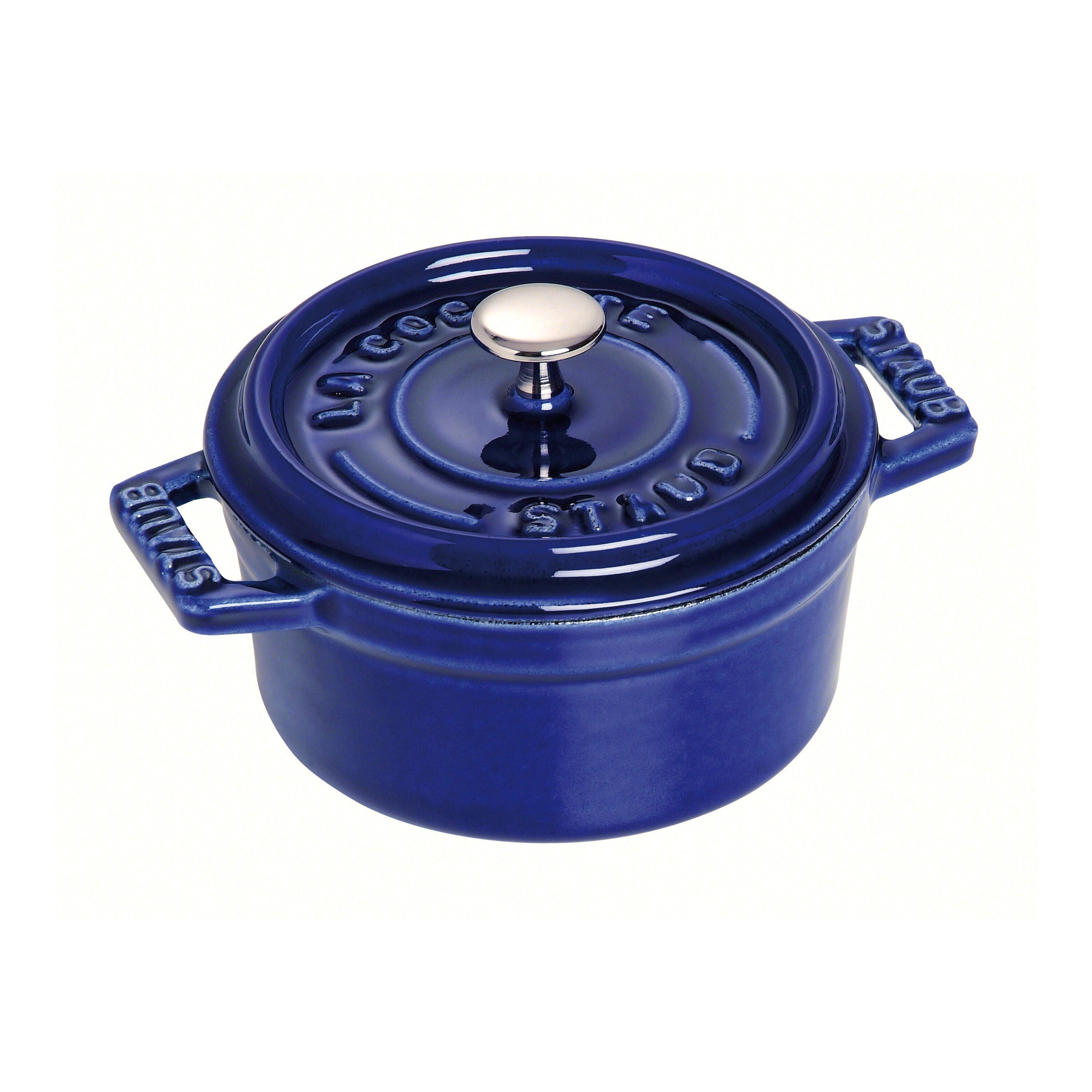 STAUB La Cocotte 250 mL Cast Iron Round Mini Cocotte, Dark-Blue-Cookware-DECOROLALA