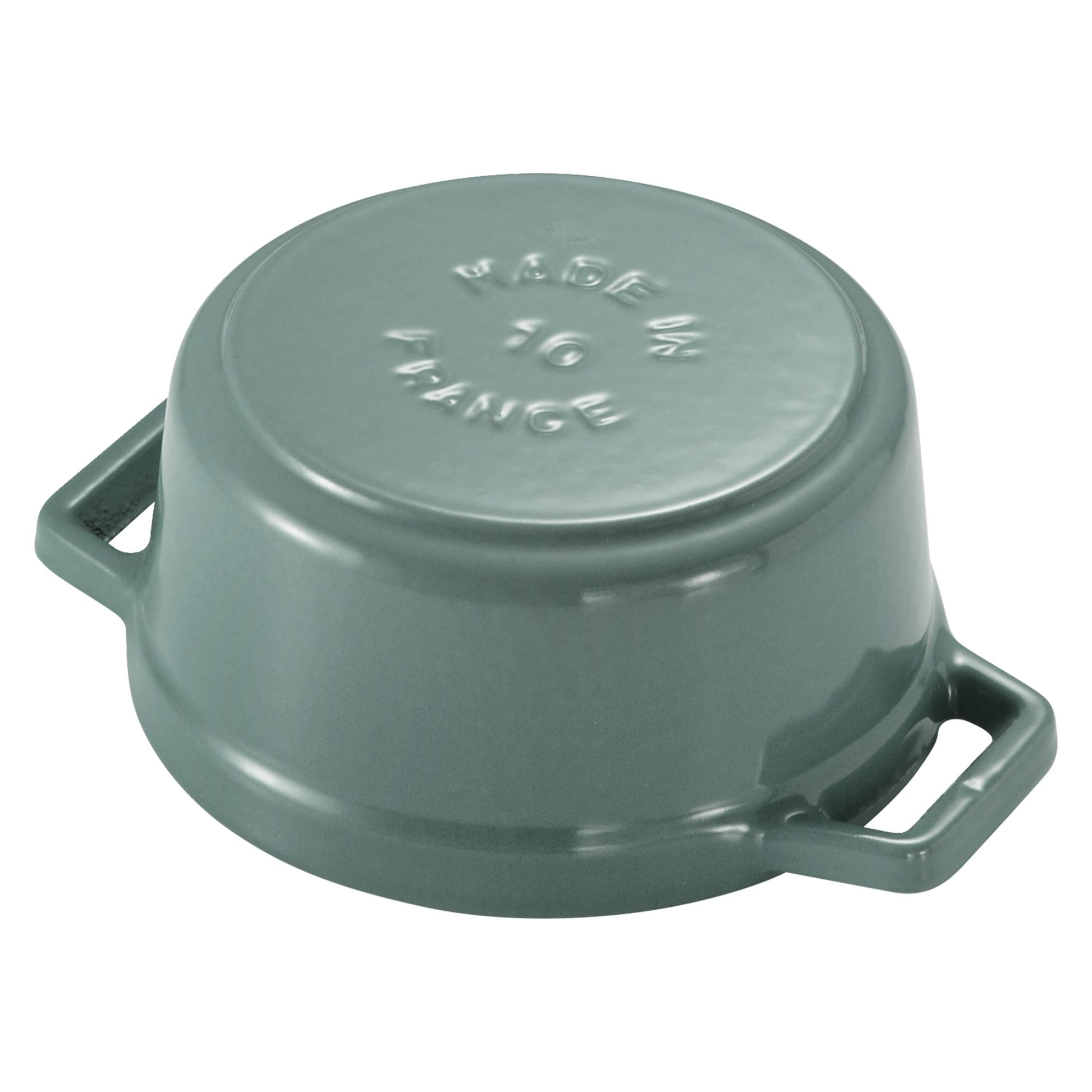 STAUB La Cocotte 250 mL Cast Iron Round Mini Cocotte, Eucalyptus-Cookware-DECOROLALA