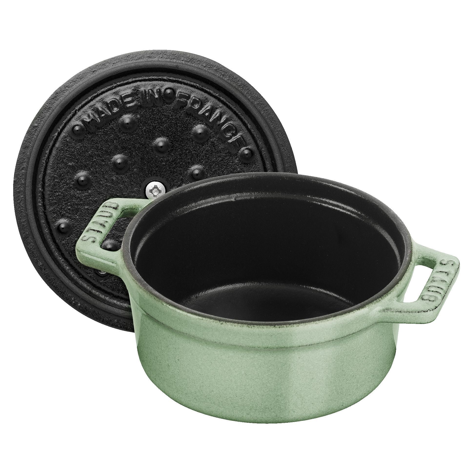 STAUB La Cocotte 250 mL Cast Iron Round Mini Cocotte, Sage-Cookware-DECOROLALA