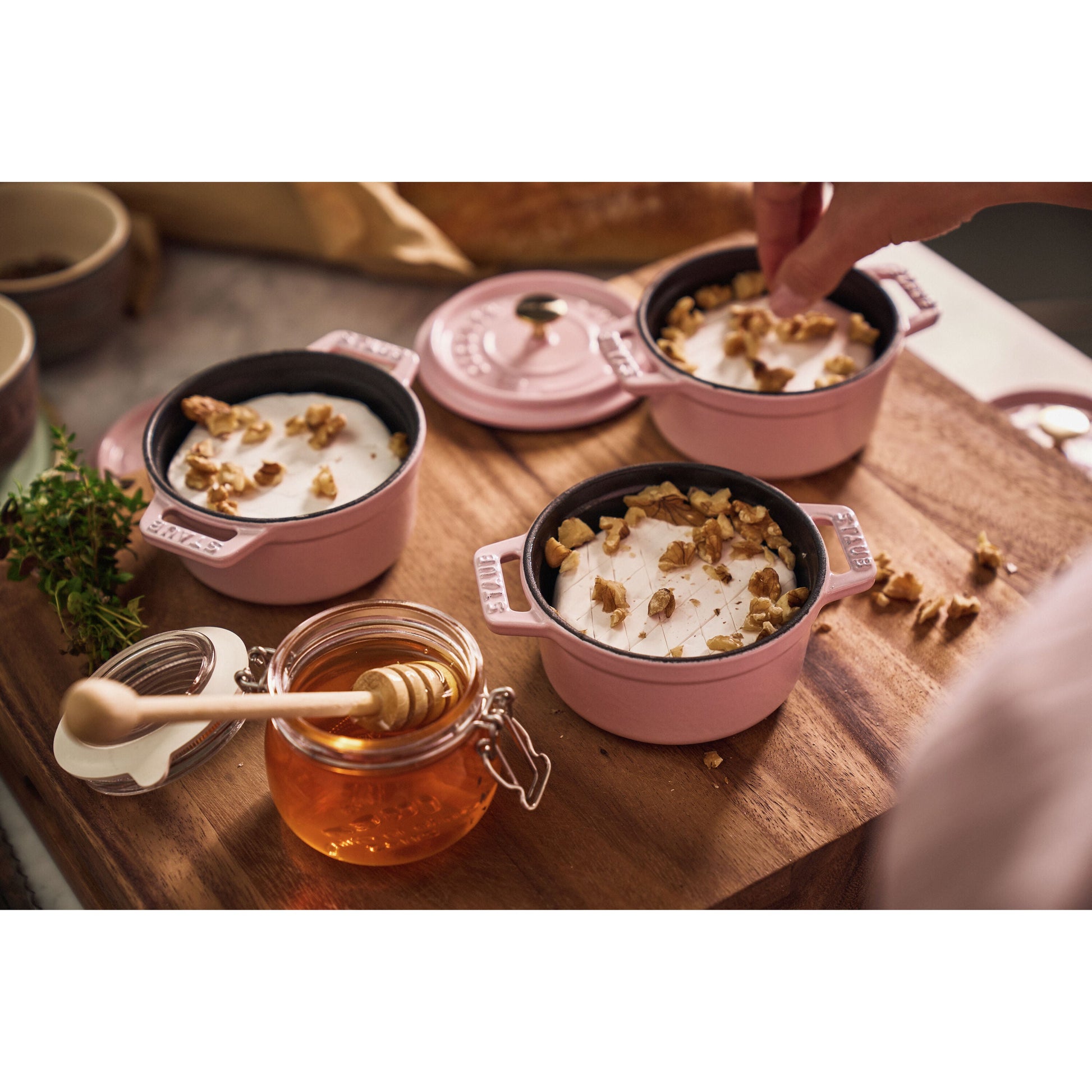 STAUB La Cocotte 250 ml Cast Iron Round Mini Cocotte, Sorbet Rose-Cookware-DECOROLALA