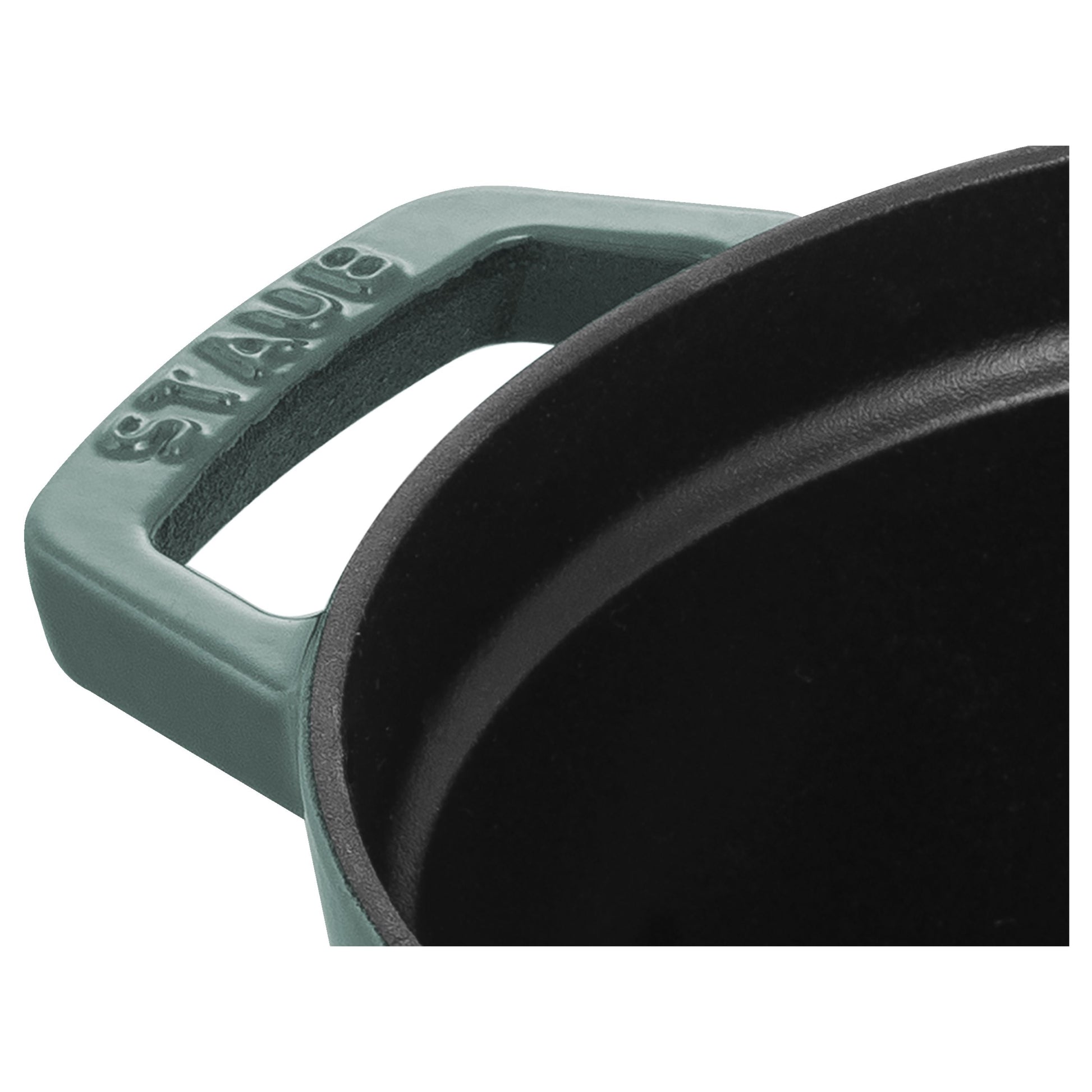 STAUB La Cocotte 2.2 L Cast Iron Round Cocotte, Eucalyptus-Cookware-DECOROLALA