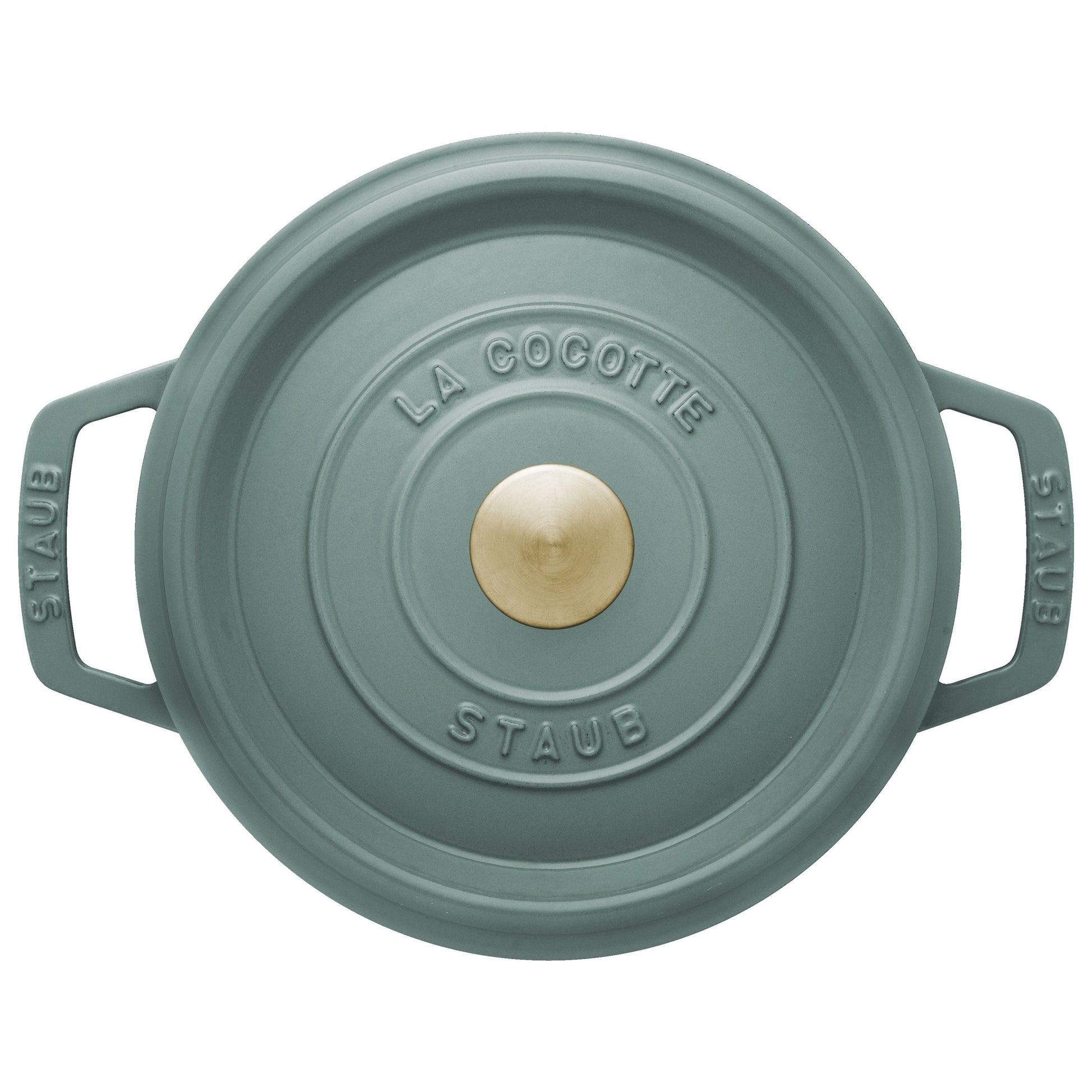 STAUB La Cocotte 2.2 L Cast Iron Round Cocotte, Eucalyptus-Cookware-DECOROLALA