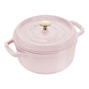 STAUB La Cocotte 2.5 L Cast Iron Round Cocotte, Sorbet Rose-Cookware-DECOROLALA