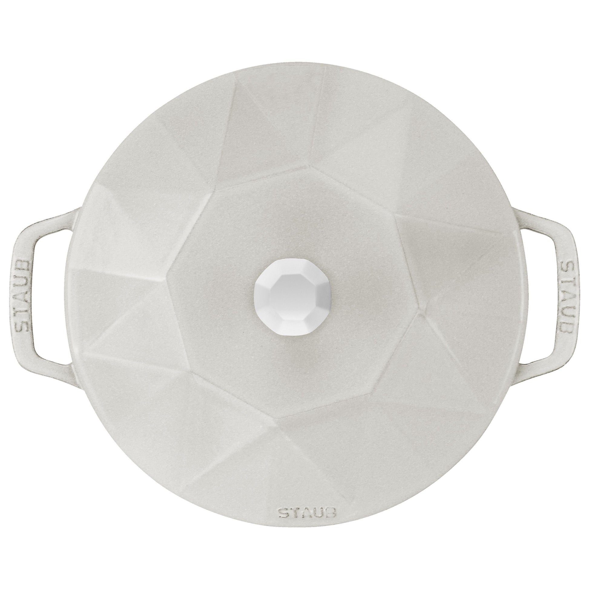 STAUB La Cocotte 2.8 L Cast Iron Diamond Cocotte, White Truffle-n/a-DECOROLALA