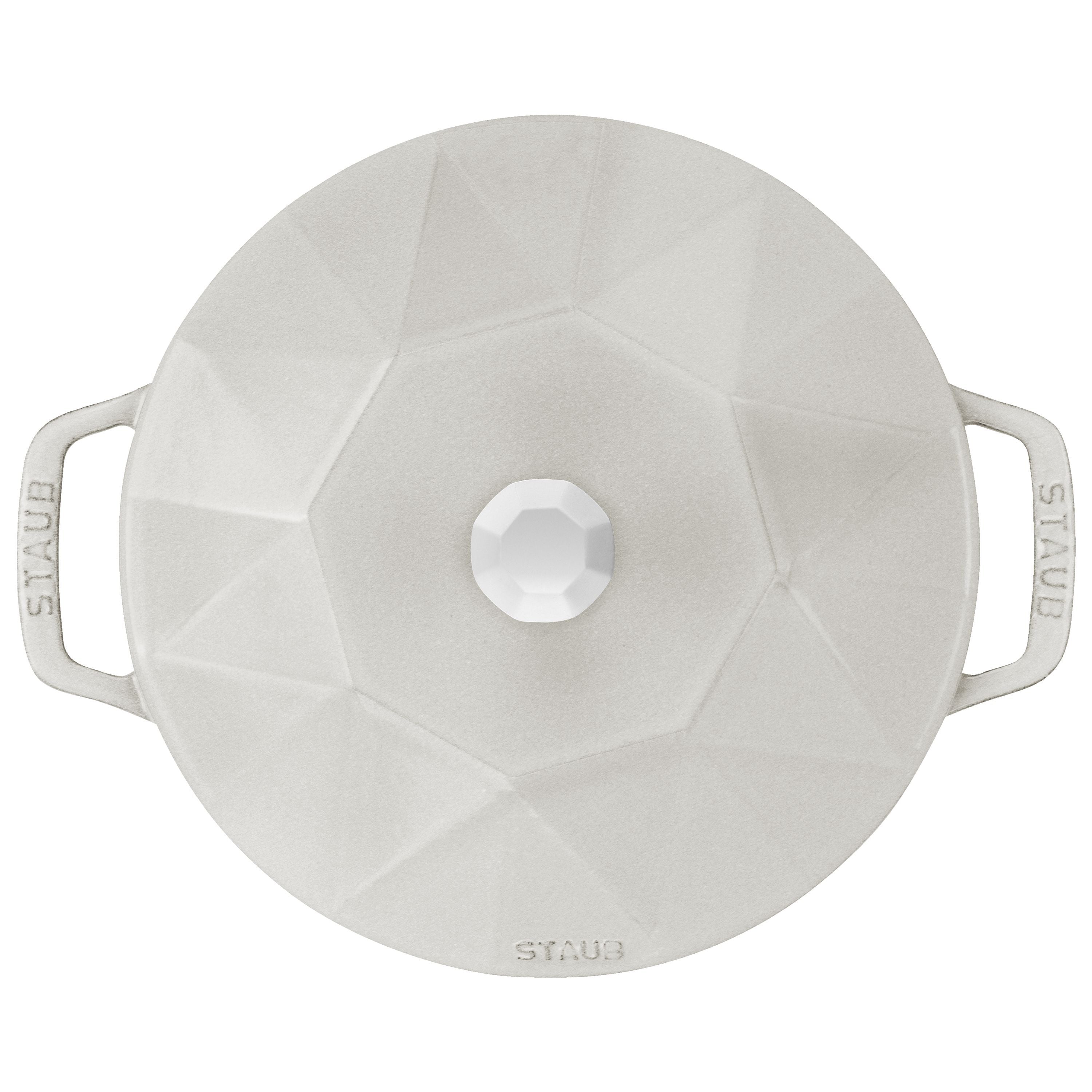 STAUB La Cocotte 2.8 L Cast Iron Diamond Cocotte, White Truffle-n/a-DECOROLALA