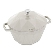 STAUB La Cocotte 2.8 L Cast Iron Diamond Cocotte, White Truffle-n/a-DECOROLALA