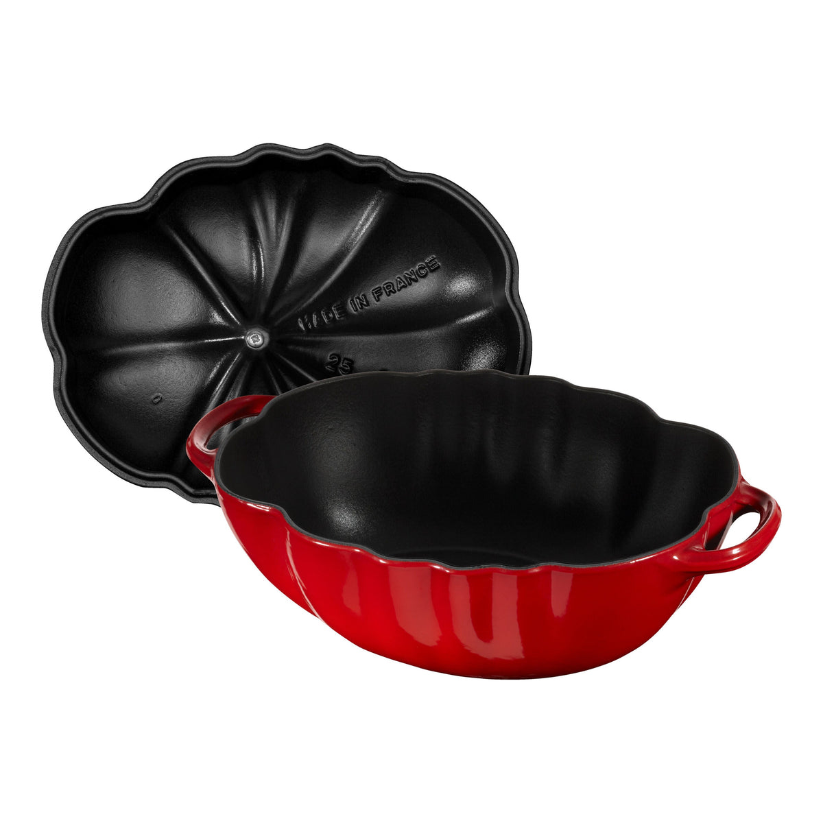 STAUB La Cocotte 2.8 L Cast Iron Tomato Cocotte, Cherry (Visual Imperfections - B STOCK)-n/a-DECOROLALA