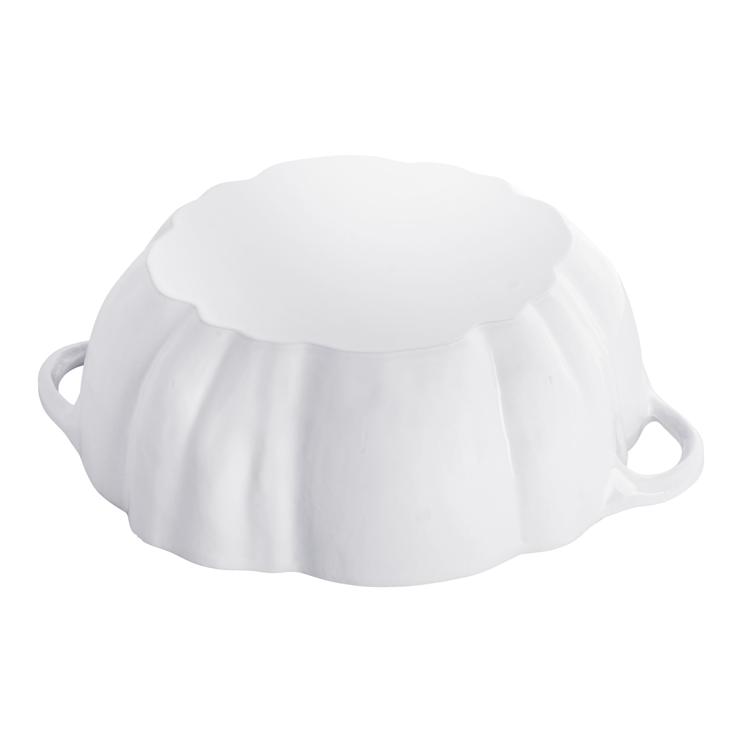 STAUB La Cocotte 3.25 L Cast Iron Pumpkin Cocotte, Pure-White-Cookware-DECOROLALA
