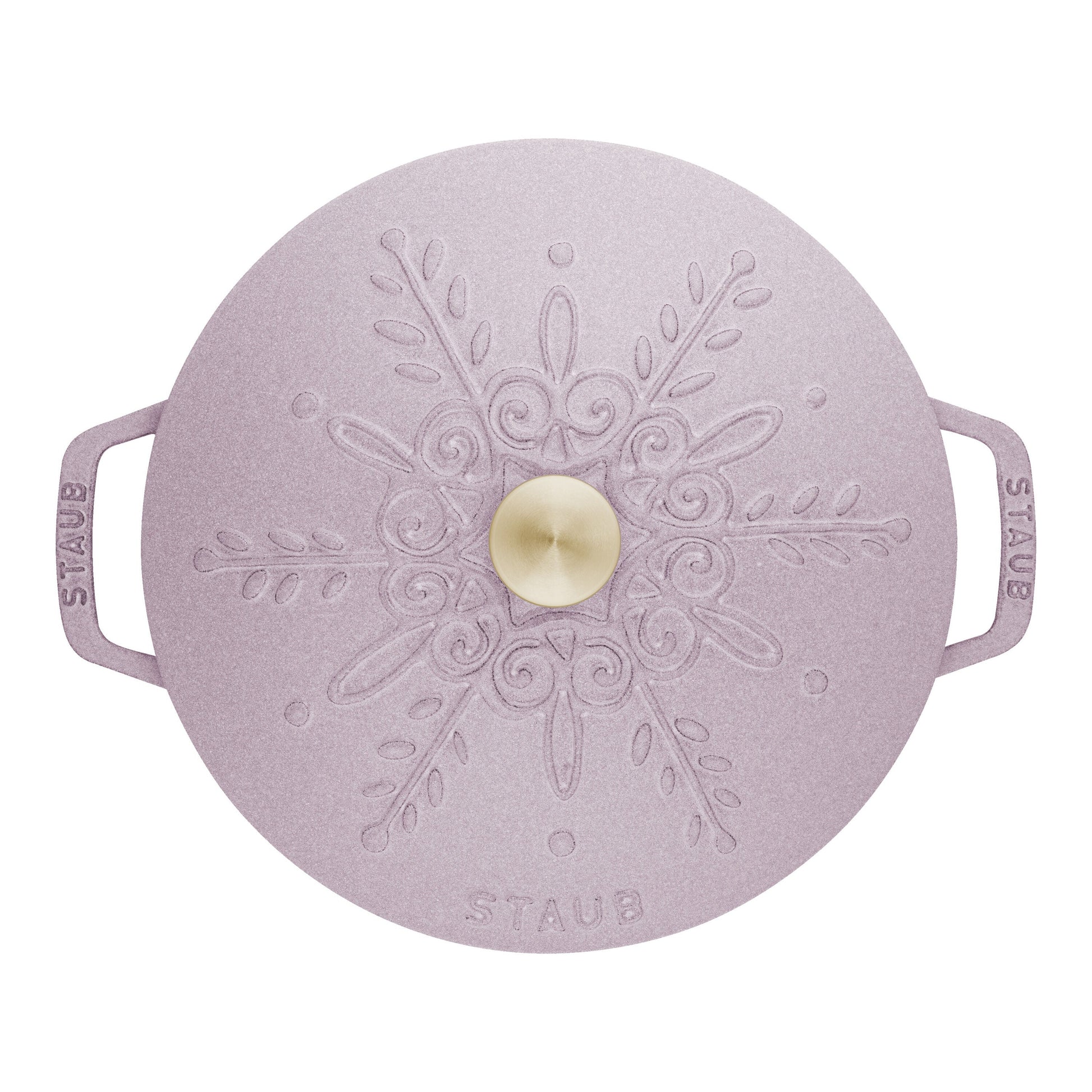 STAUB La Cocotte 3.6 L Cast Iron Round Winter Essential French Oven, Cherry Blossom (Visual Imperfections - B Stock)-n/a-DECOROLALA
