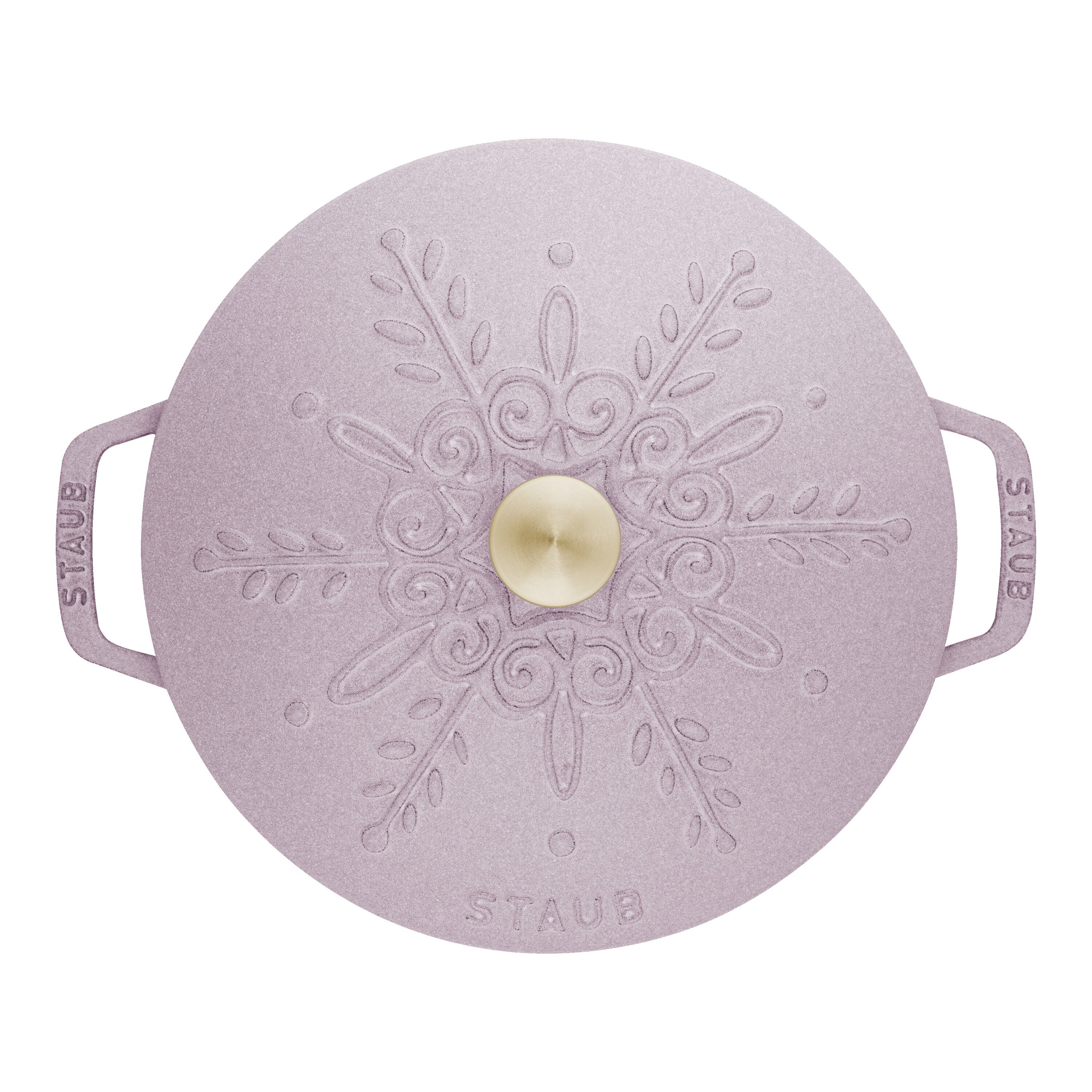 STAUB La Cocotte 3.6 L Cast Iron Round Winter Essential French Oven, Cherry Blossom (Visual Imperfections - B Stock)-n/a-DECOROLALA