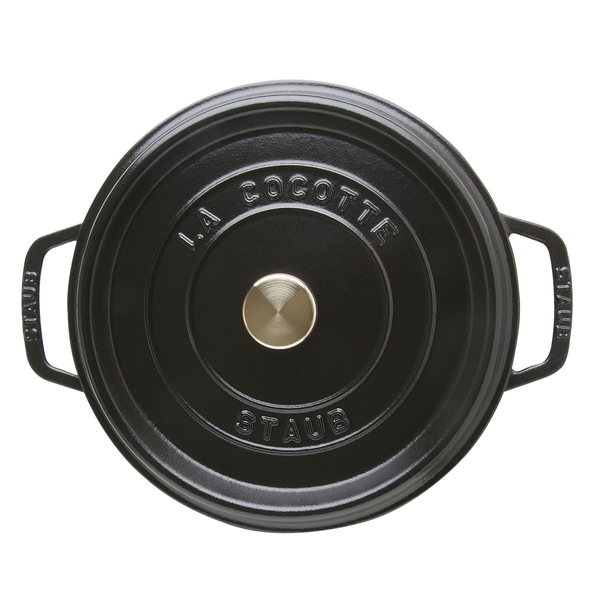 STAUB La Cocotte 3.7 L Cast Iron Round Cocotte, Black-Cookware-DECOROLALA