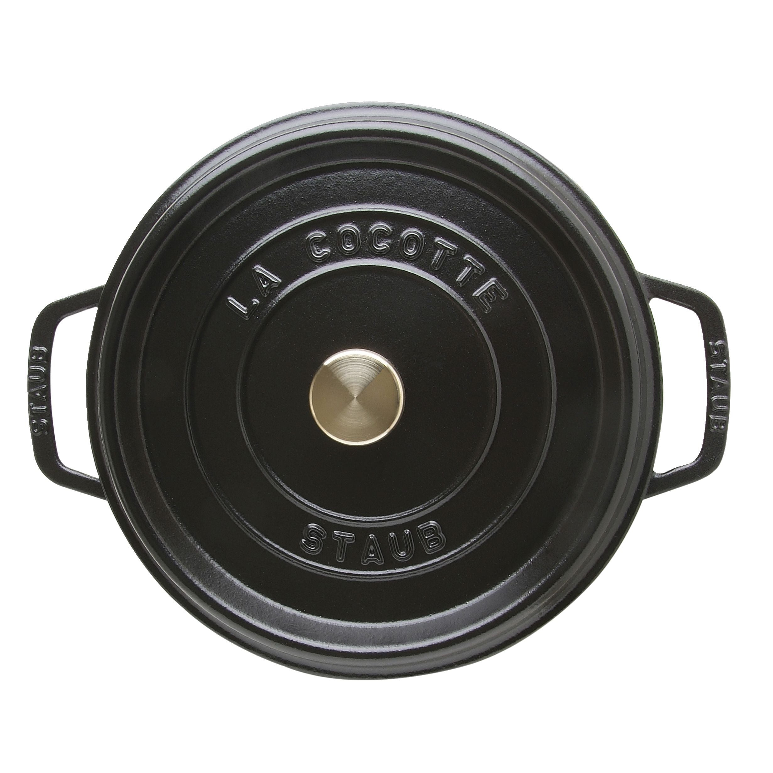 STAUB La Cocotte 3.7 L Cast Iron Round Cocotte, Black-Cookware-DECOROLALA