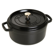 STAUB La Cocotte 3.7 L Cast Iron Round Cocotte, Black-Cookware-DECOROLALA