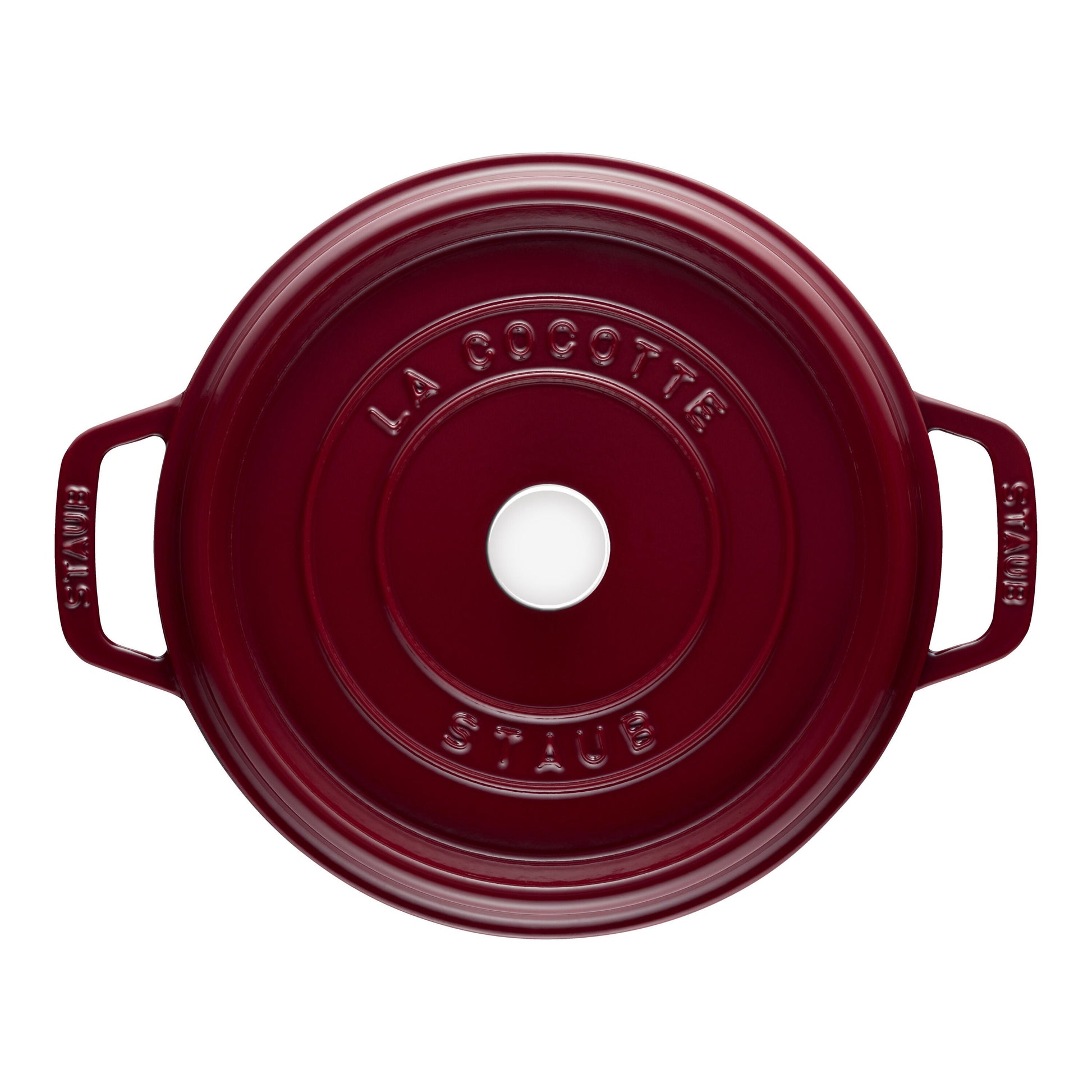 STAUB La Cocotte 3.7 L Cast Iron Round Cocotte, Bordeaux (Visual Imperfections - B STOCK)-Cocotte-DECOROLALA