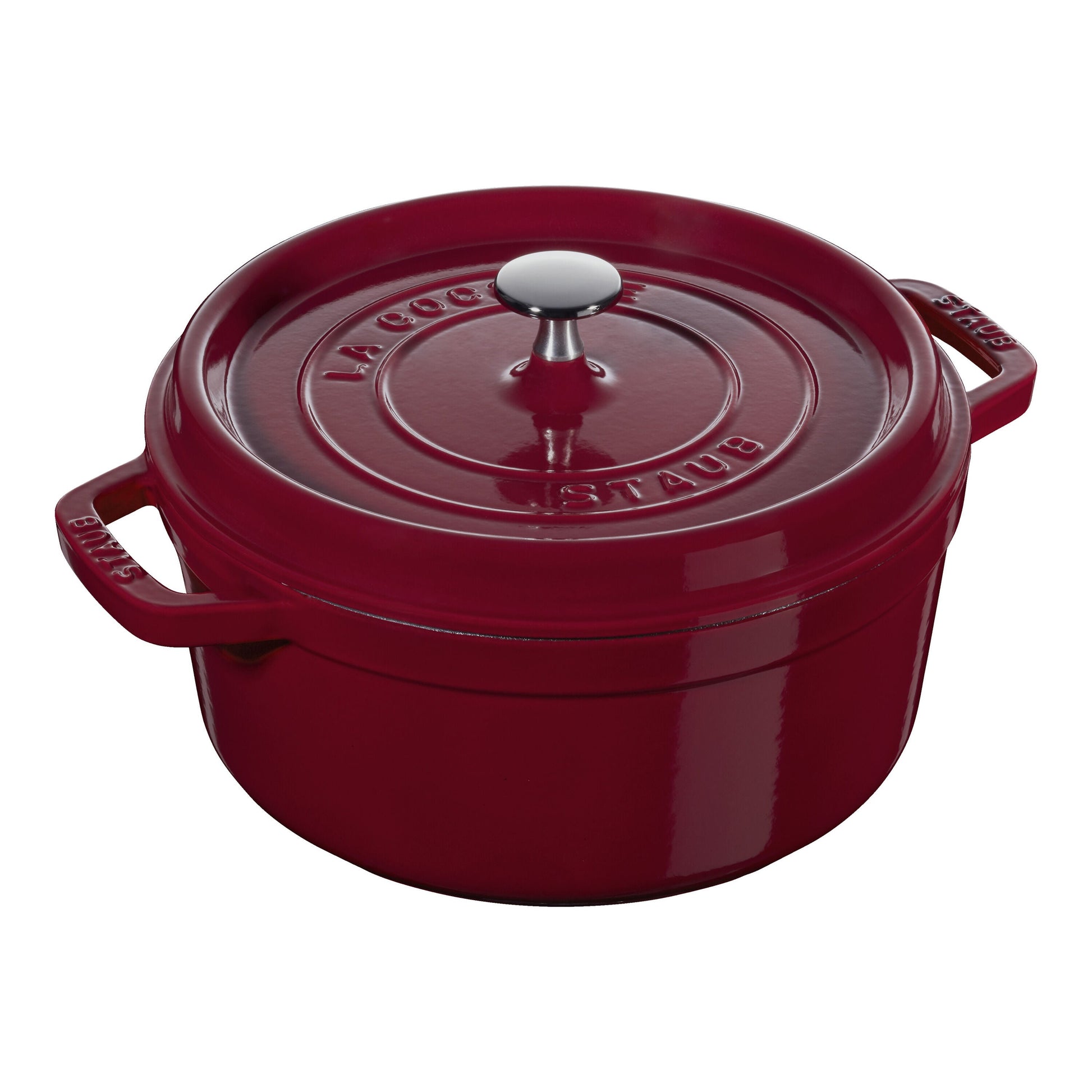 STAUB La Cocotte 3.7 L Cast Iron Round Cocotte, Bordeaux (Visual Imperfections - B STOCK)-Cocotte-DECOROLALA