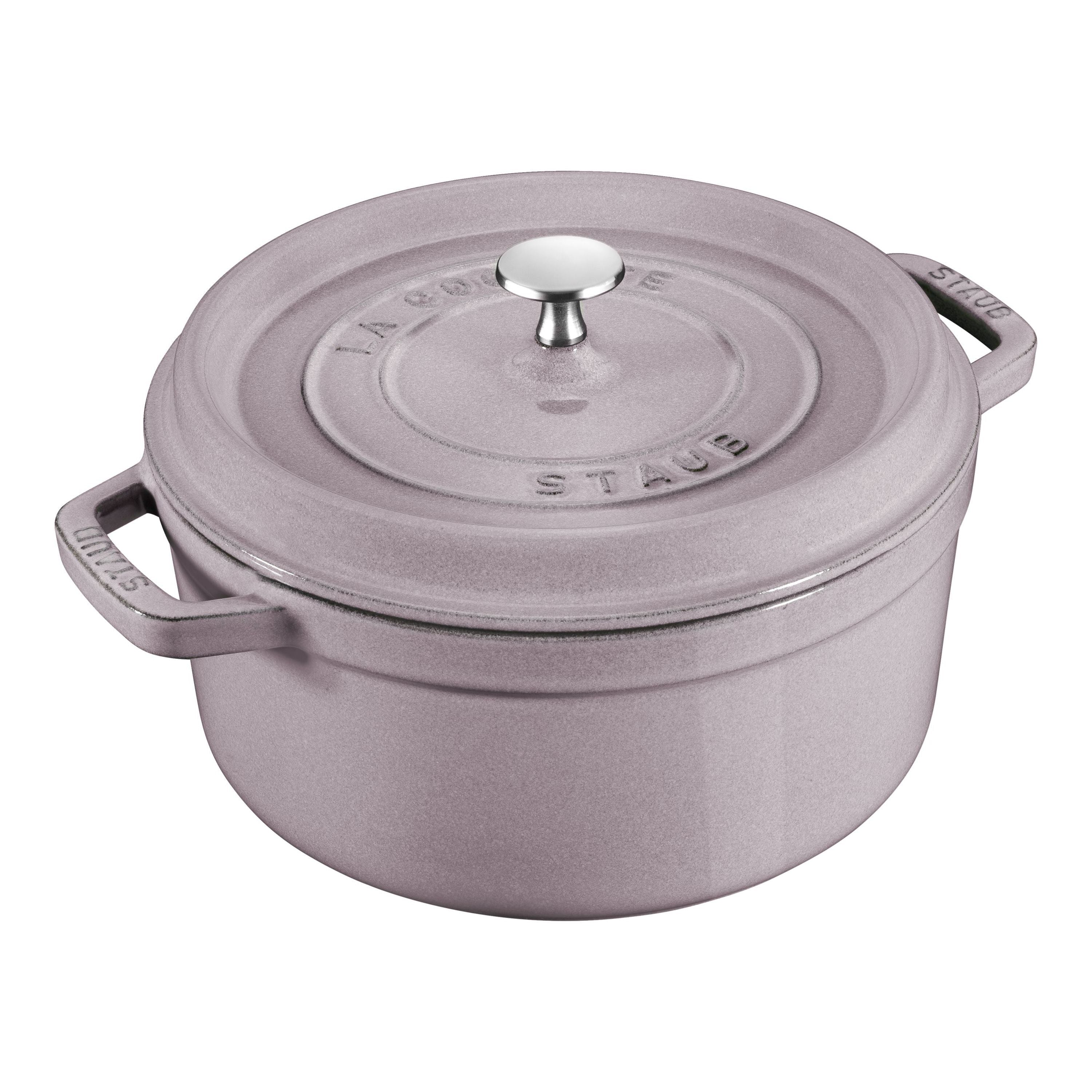 STAUB La Cocotte 3.7 L Cast Iron Round Cocotte, Cherry Blossom-Cookware-DECOROLALA