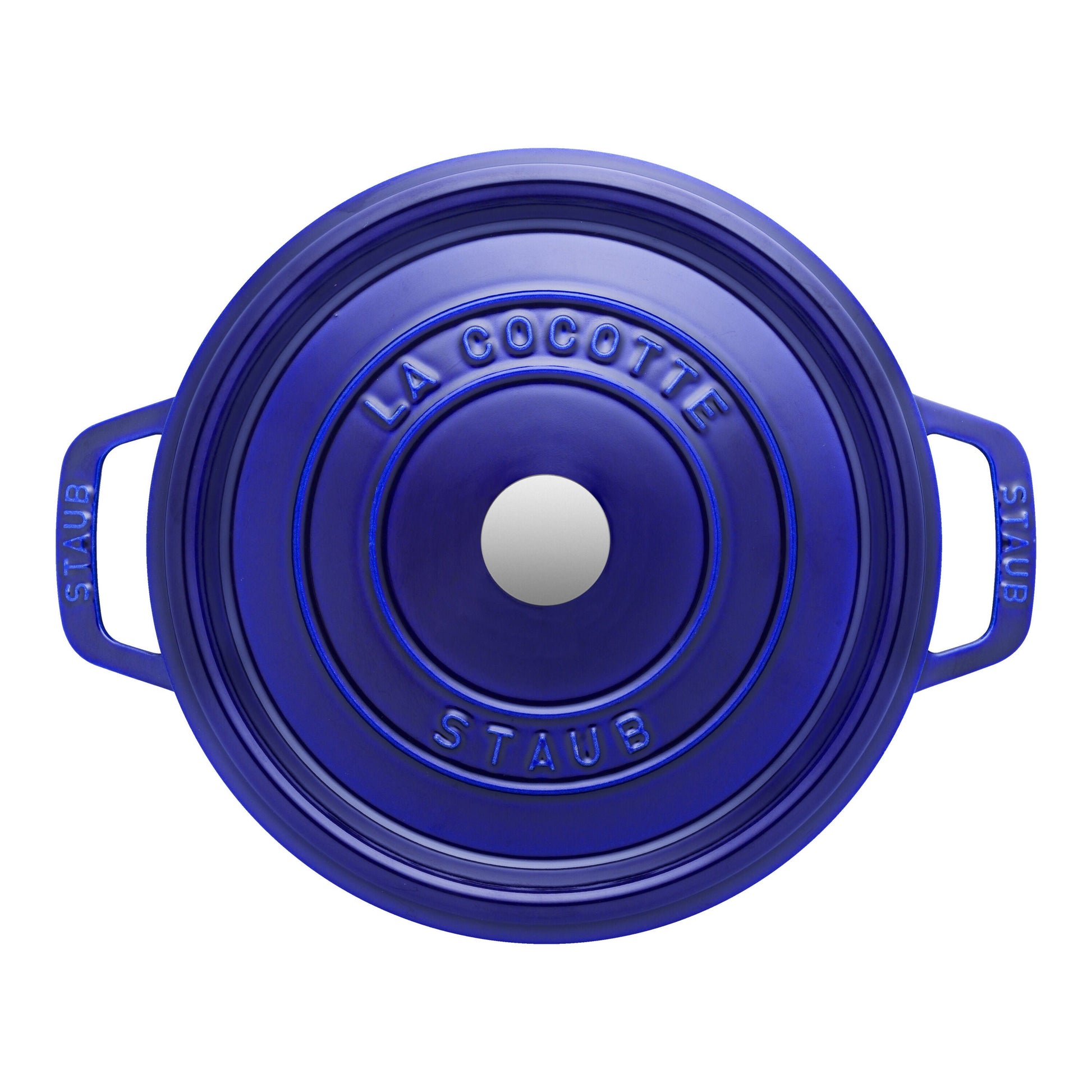 STAUB La Cocotte 3.7 L Cast Iron Round Cocotte, Dark-Blue-Cookware-DECOROLALA