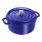 STAUB La Cocotte 3.7 L Cast Iron Round Cocotte, Dark-Blue-Cookware-DECOROLALA