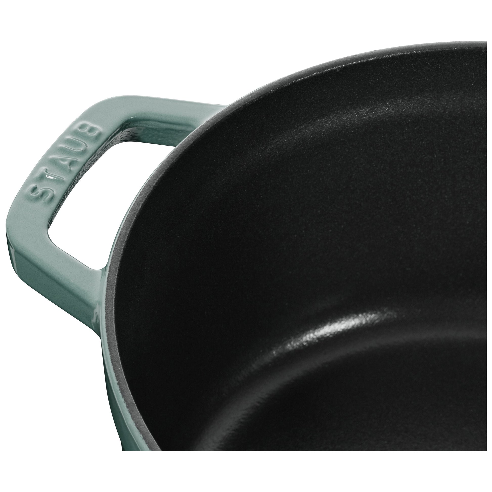 STAUB La Cocotte 3.7 L Cast Iron Round Cocotte, Eucalyptus-Cookware-DECOROLALA