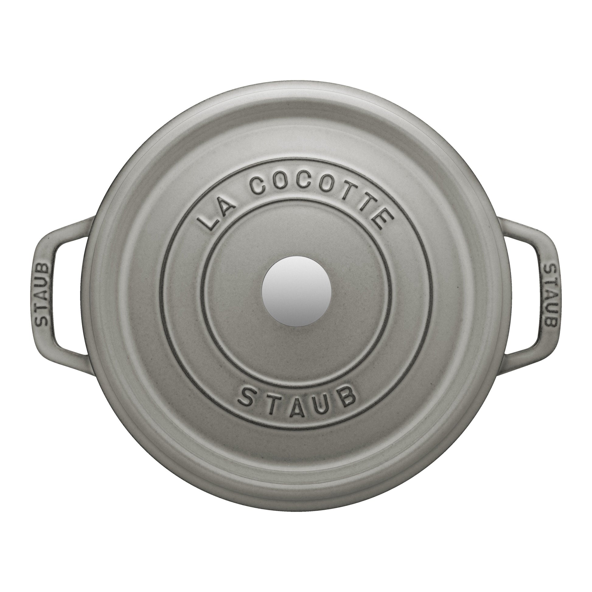 STAUB La Cocotte 3.7 L Cast Iron Round Cocotte, Graphite-Grey-Cookware-DECOROLALA