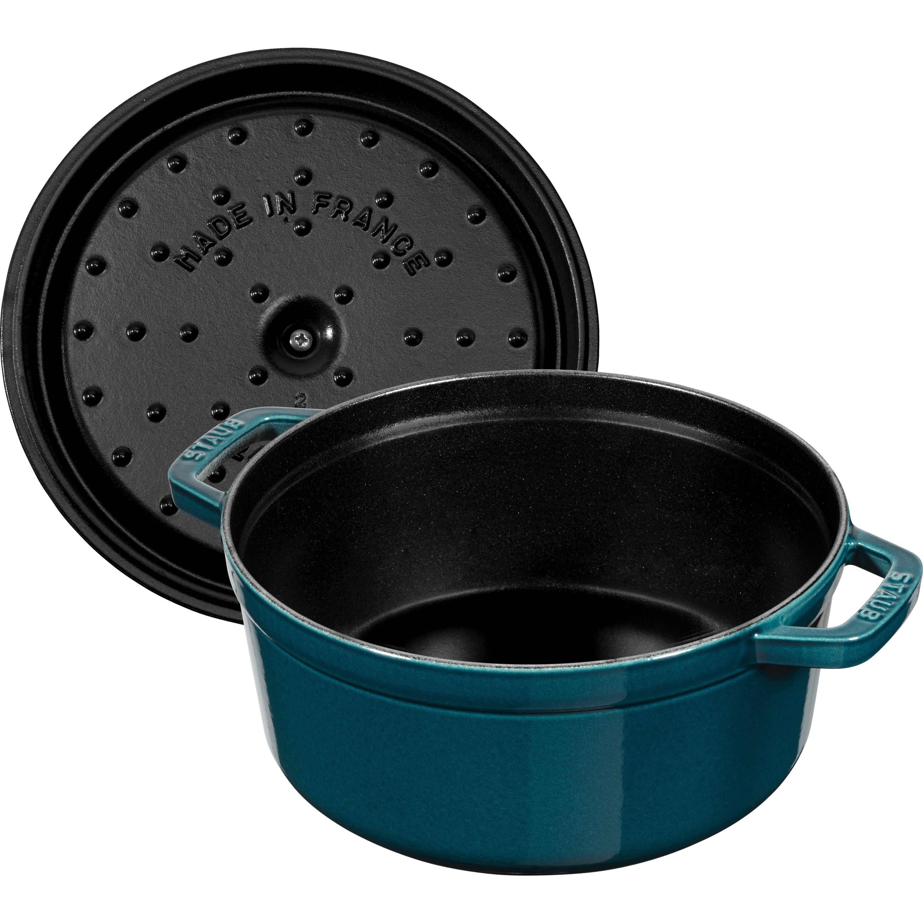 STAUB La Cocotte 3.7 L Cast Iron Round Cocotte, La-Mer-Cookware-DECOROLALA