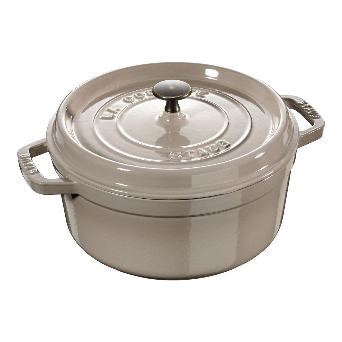 STAUB La Cocotte 3.7 L Cast Iron Round Cocotte, Sesame (Visual Imperfections - B STOCK)-n/a-DECOROLALA