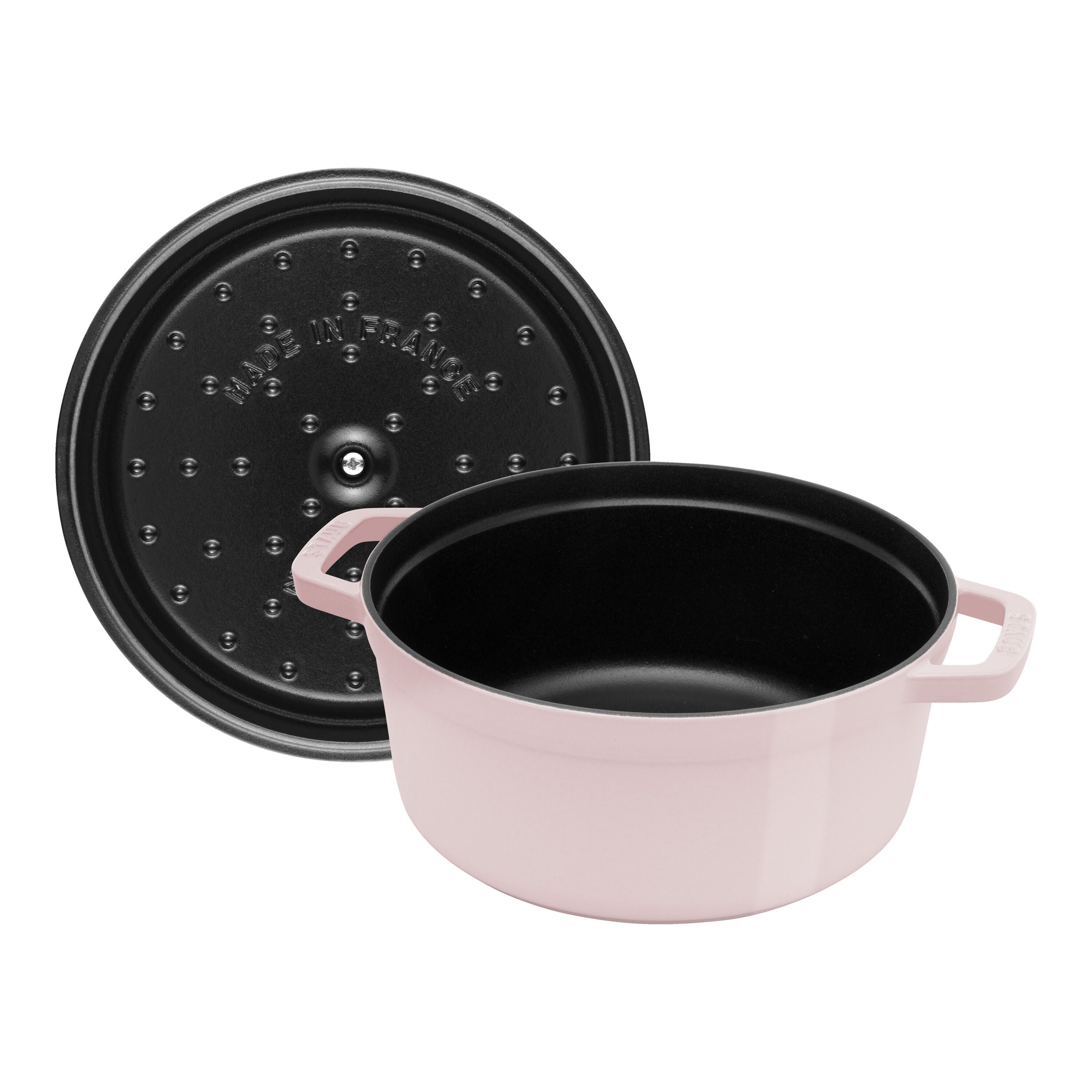 STAUB La Cocotte 3.7 L Cast Iron Round Cocotte, Sorbet Rose-Cookware-DECOROLALA