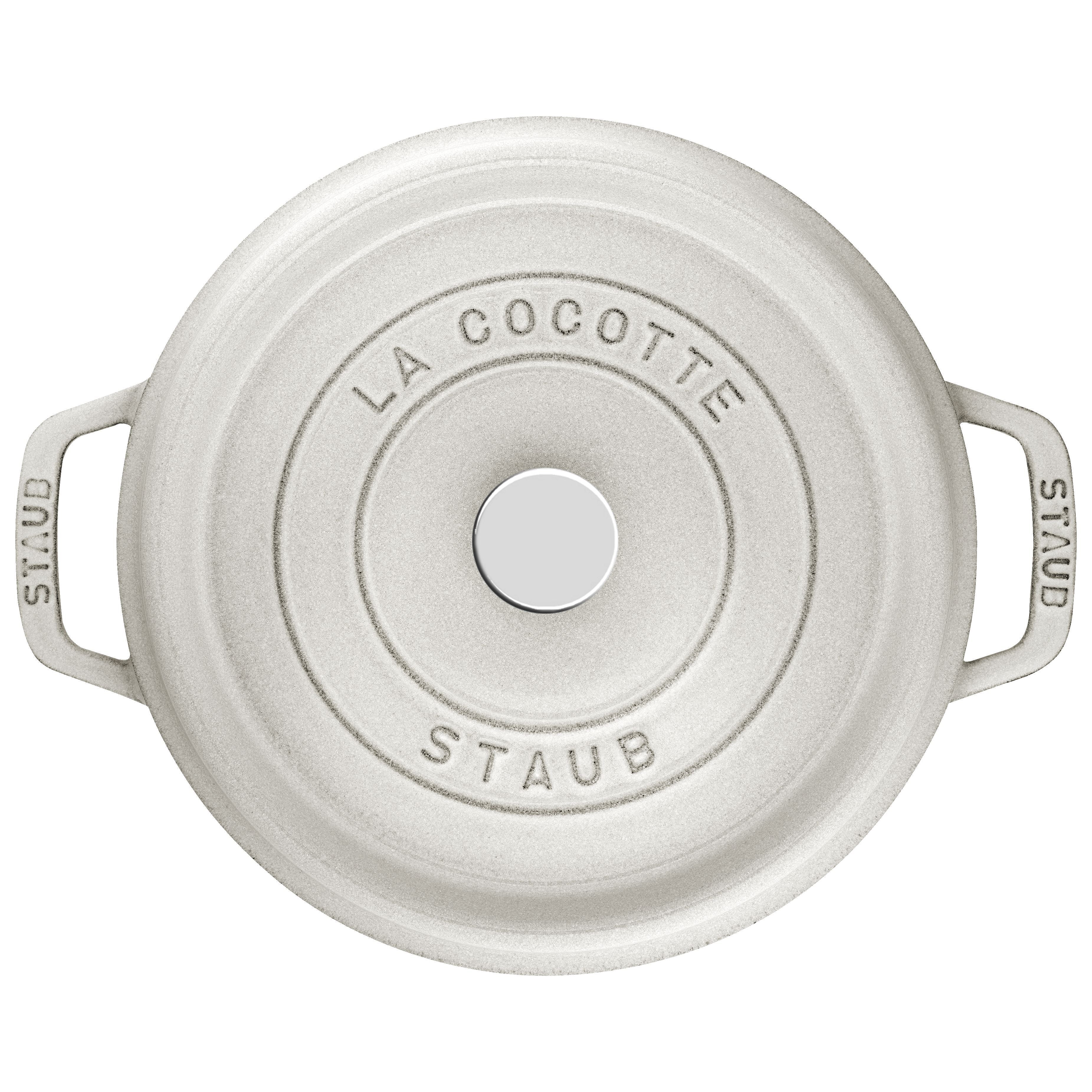 STAUB La Cocotte 3.7L Cast Iron Round - White-Cookware-DECOROLALA