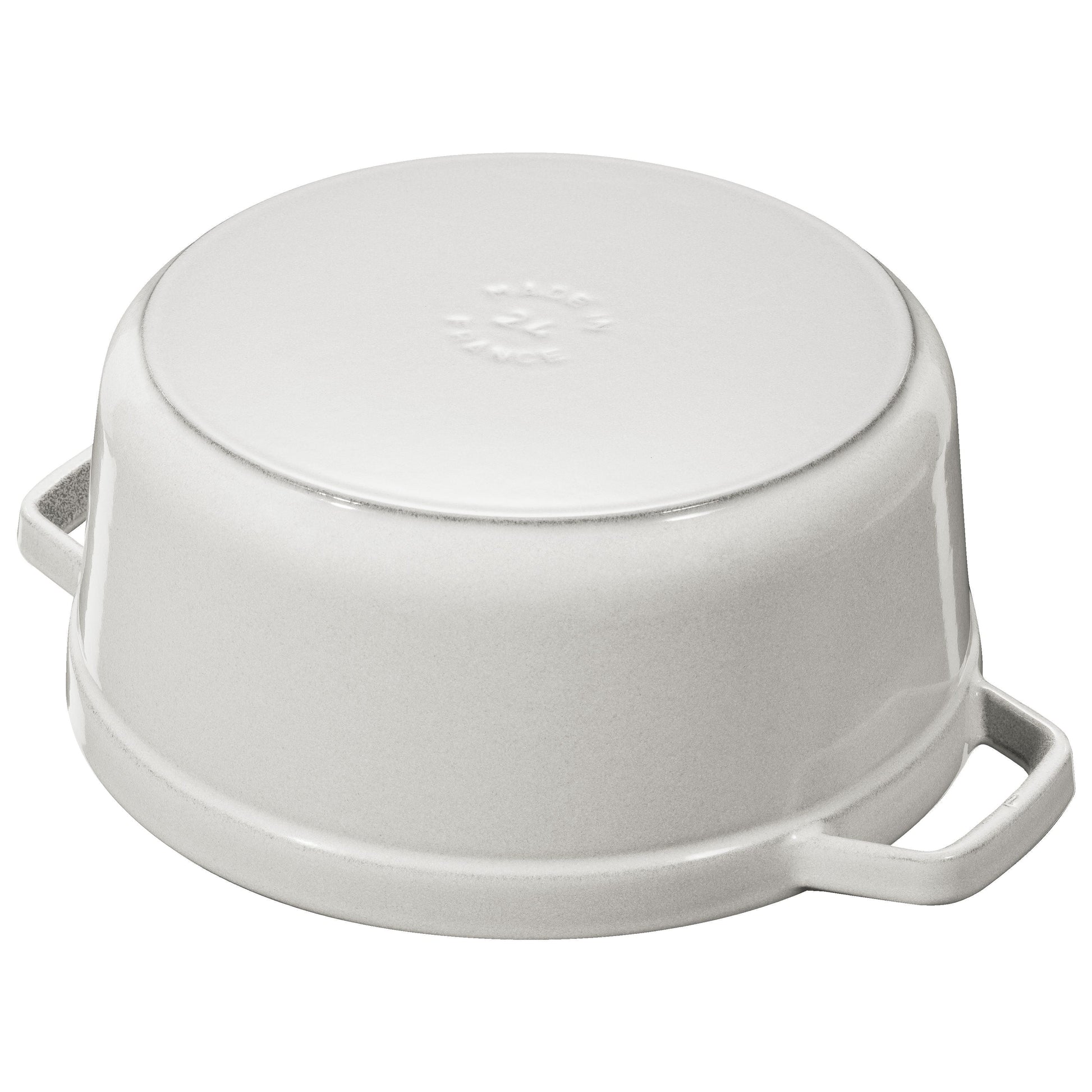 STAUB La Cocotte 3.7L Cast Iron Round - White-Cookware-DECOROLALA