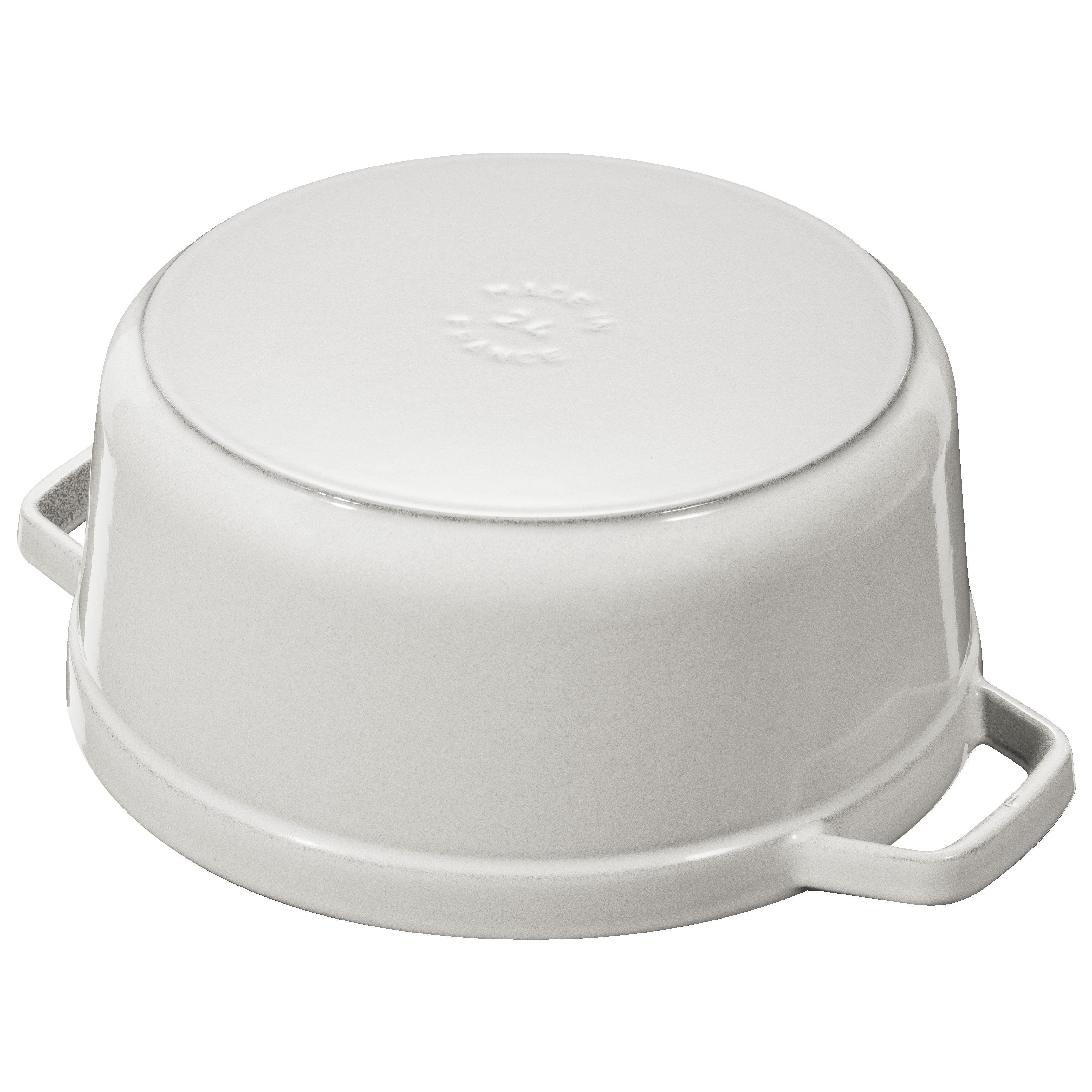 STAUB La Cocotte 3.7L Cast Iron Round - White-Cookware-DECOROLALA