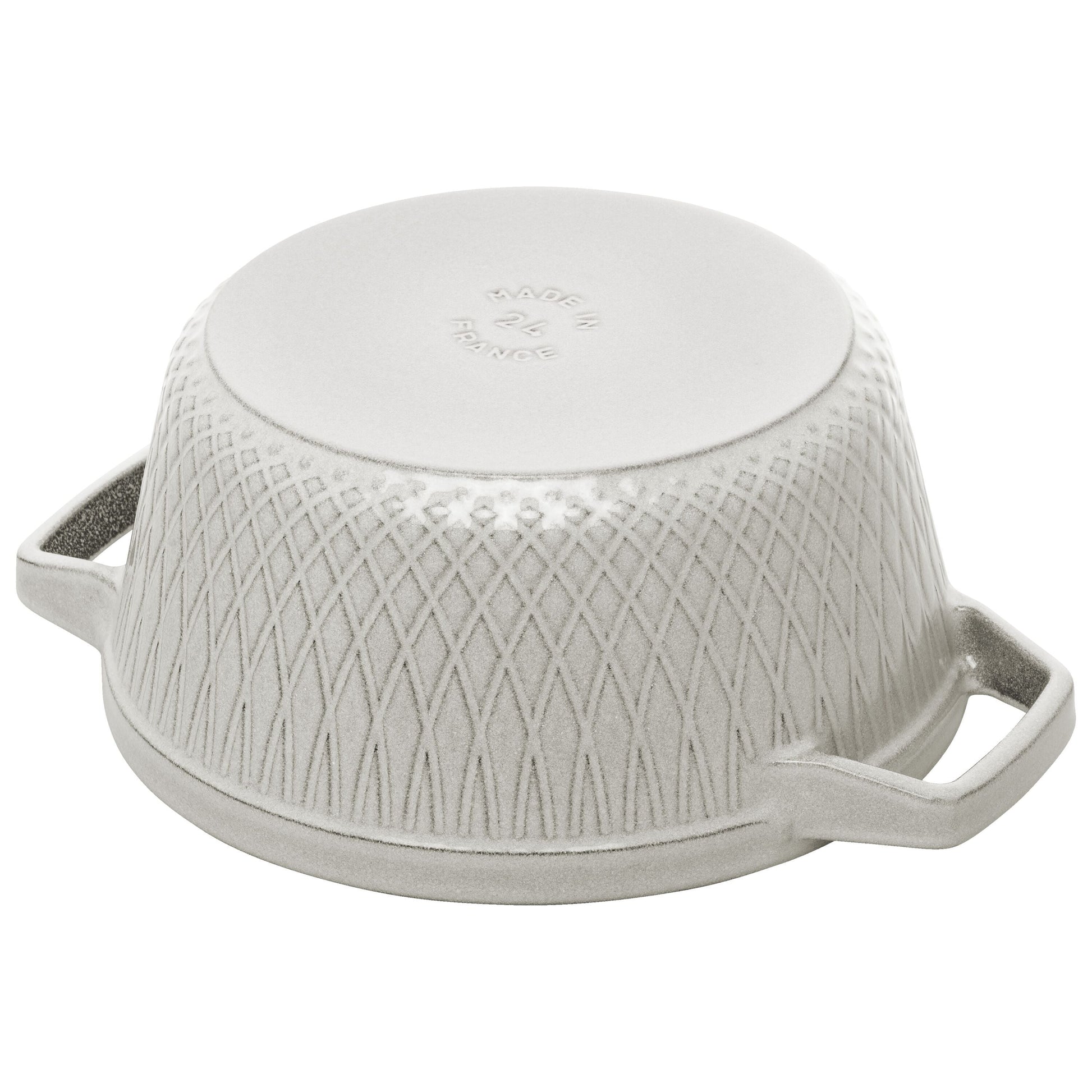 STAUB La Cocotte 4 L Cast Iron Round Twister Cocotte, White Truffle-Cookware-DECOROLALA