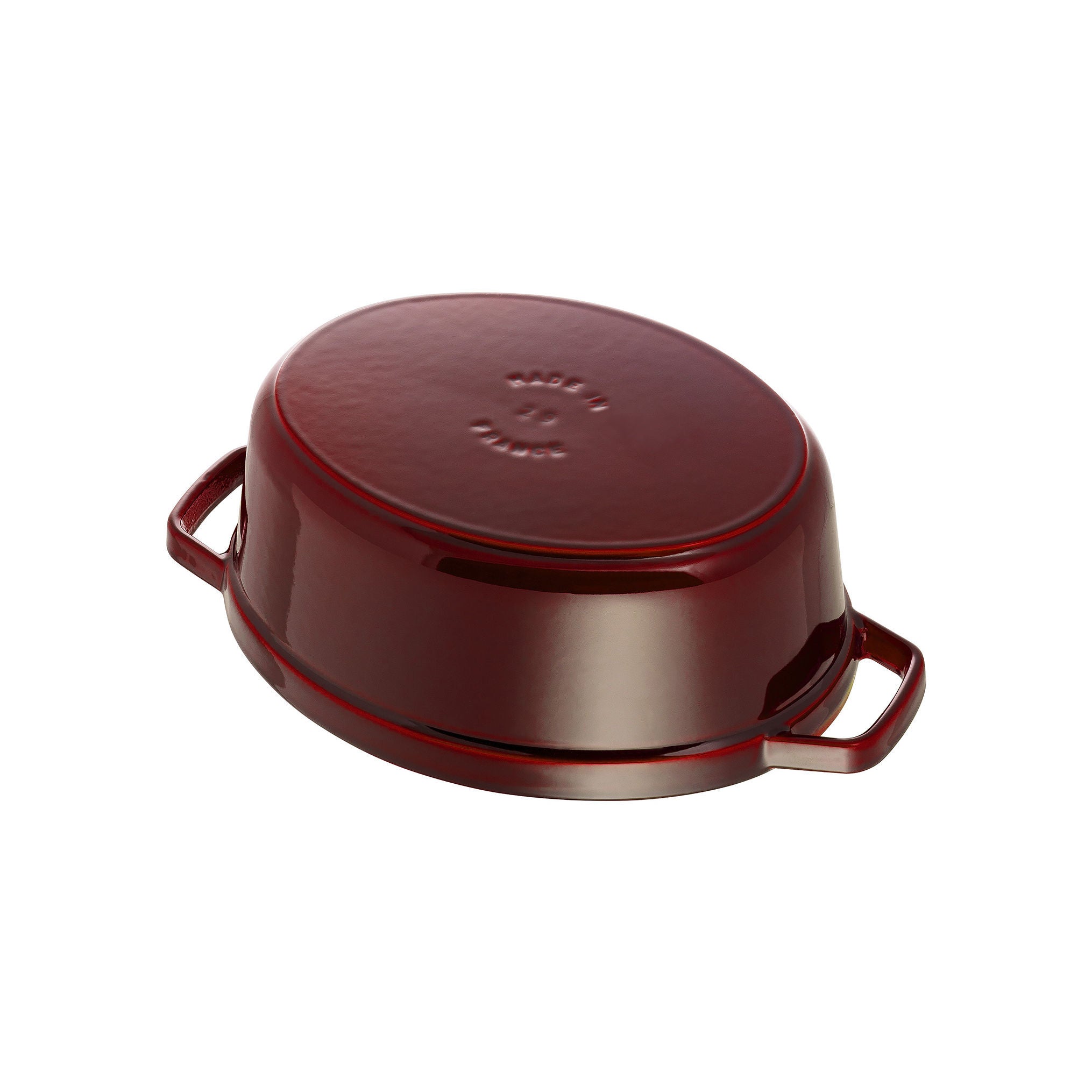 STAUB La Cocotte 4.25 L Cast Iron Oval Cocotte, Grenadine-Red-Cookware-DECOROLALA