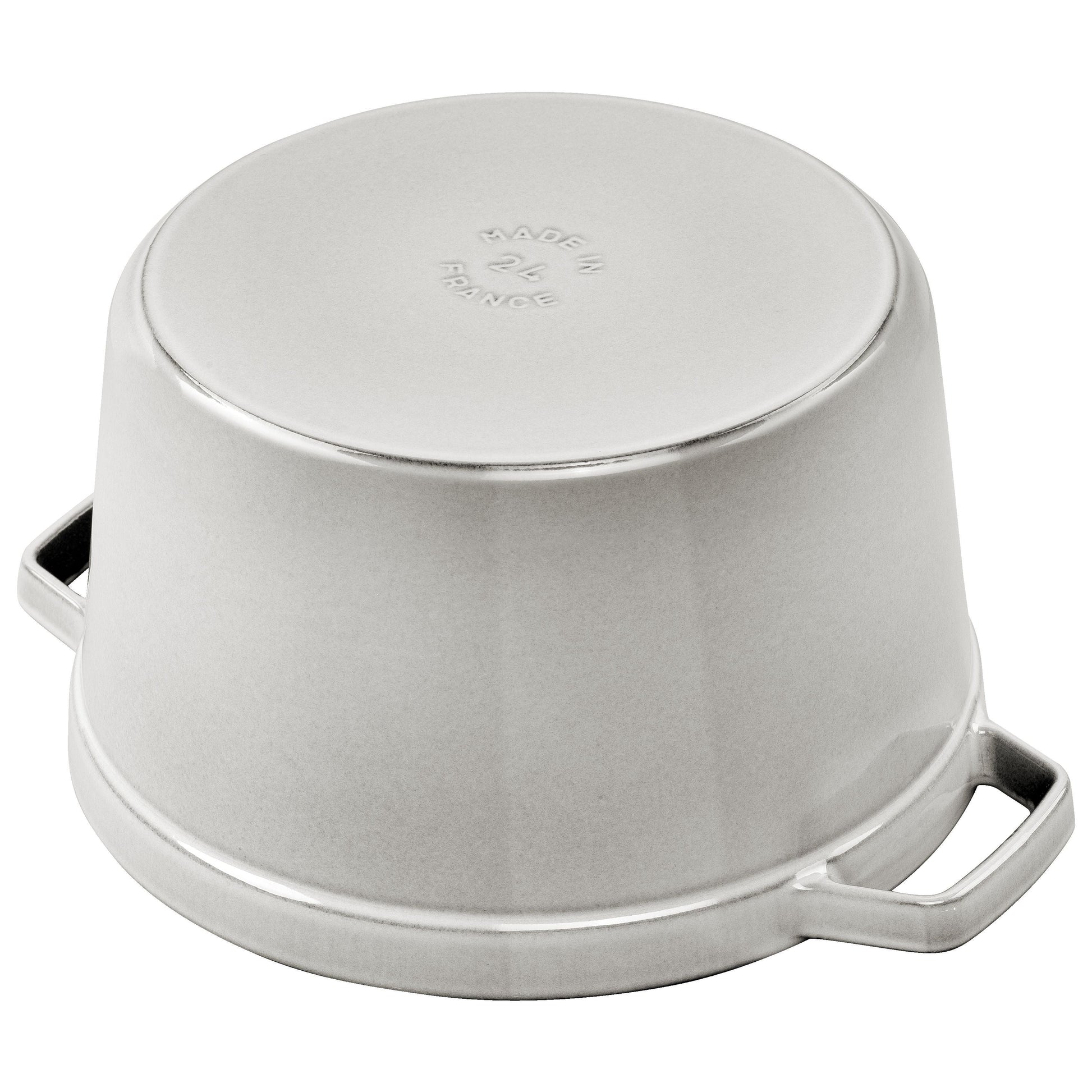 STAUB La Cocotte 4.75 L Cast Iron Round Tall Cocotte, White Truffle-Dutch Oven-DECOROLALA