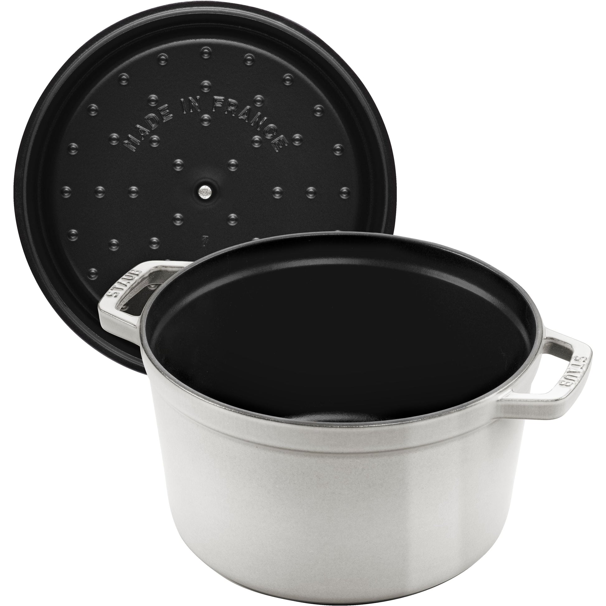 STAUB La Cocotte 4.75L Cast Iron Round - White-Dutch Oven-DECOROLALA