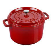 STAUB La Cocotte 4.75L Round Cast Iron - Cherry-DECOROLALA