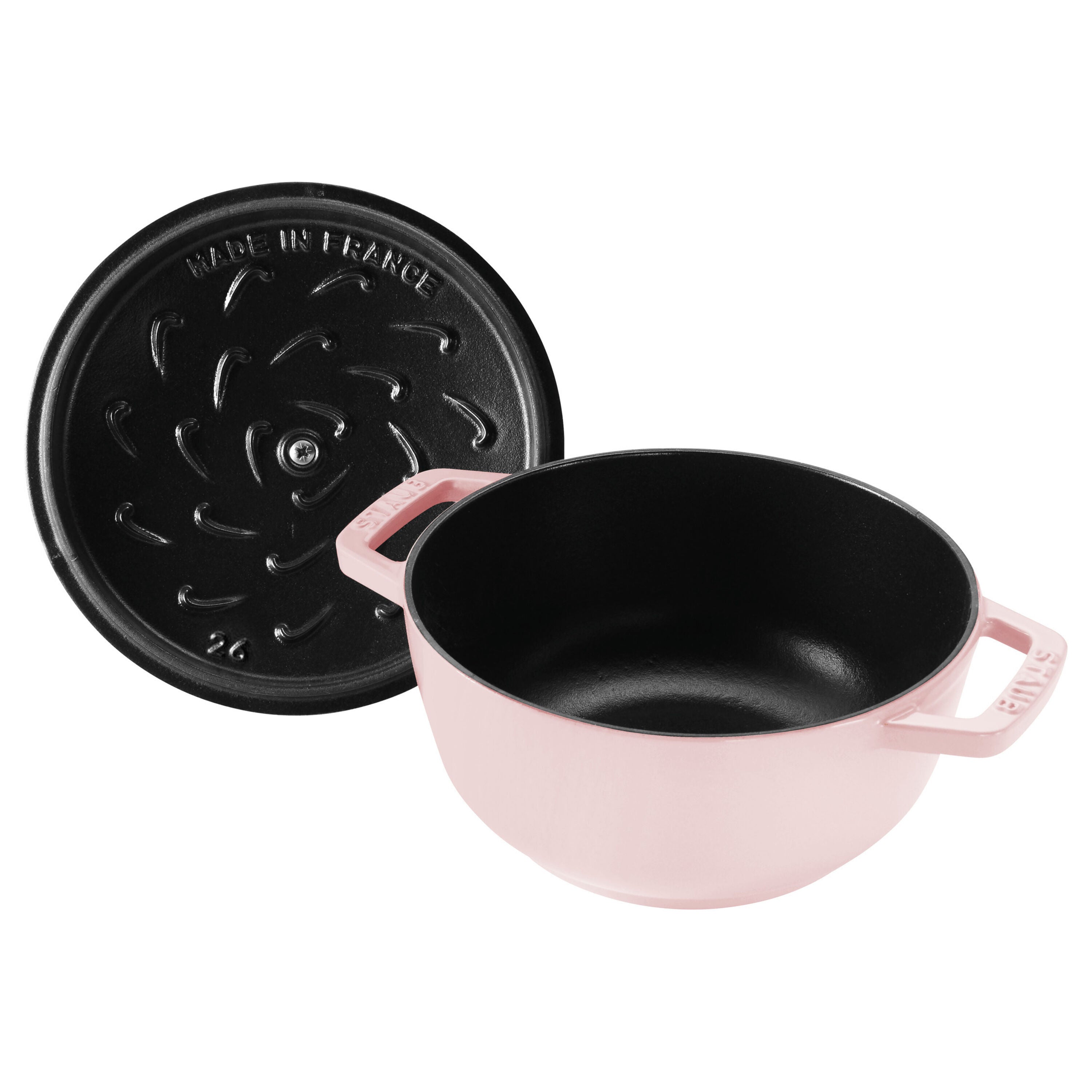 STAUB La Cocotte 4.8 L Cast Iron Round French Oven, Sorbet Rose-Cookware-DECOROLALA