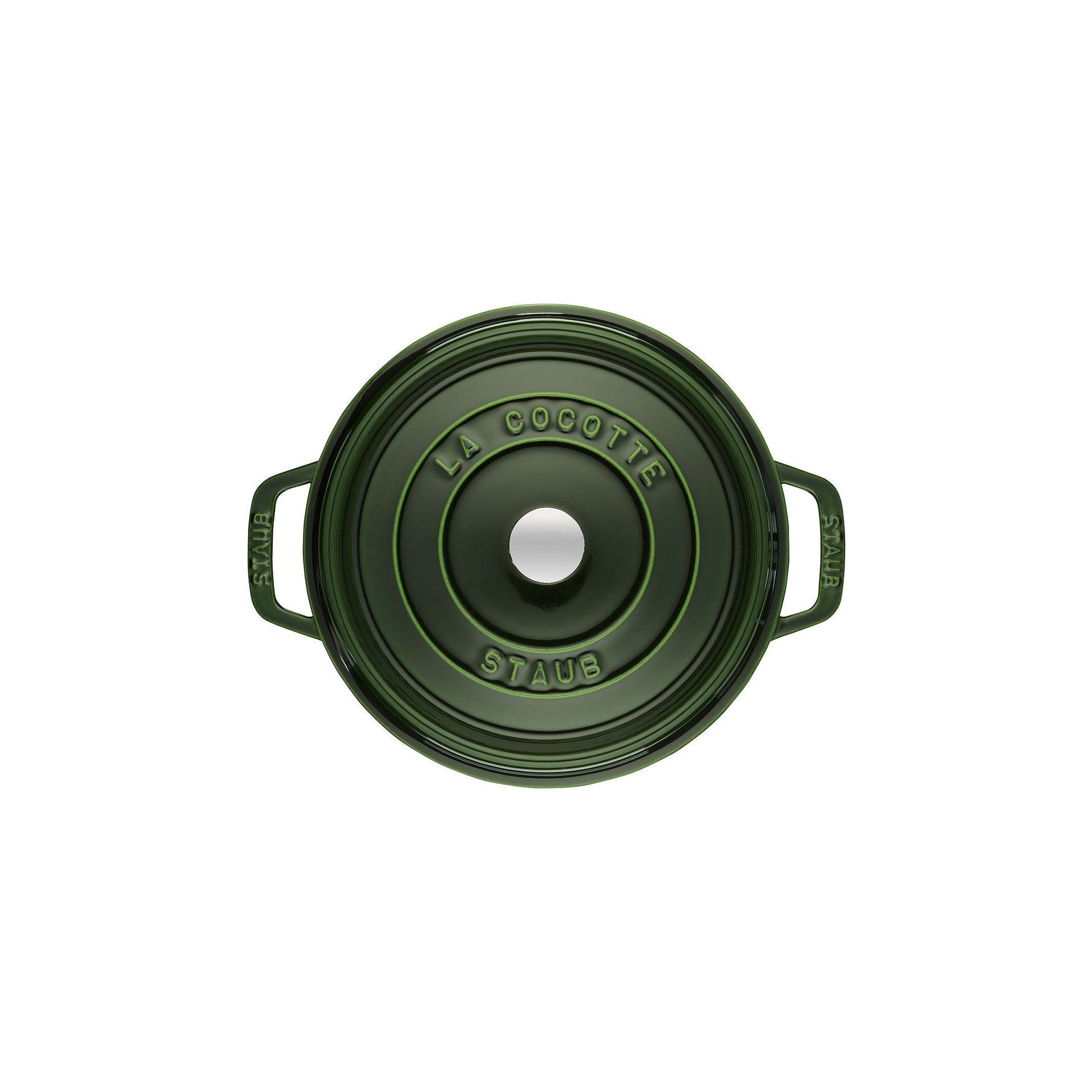 STAUB La Cocotte 5.25 L Cast Iron Round Cocotte, Basil-Green-Cookware-DECOROLALA