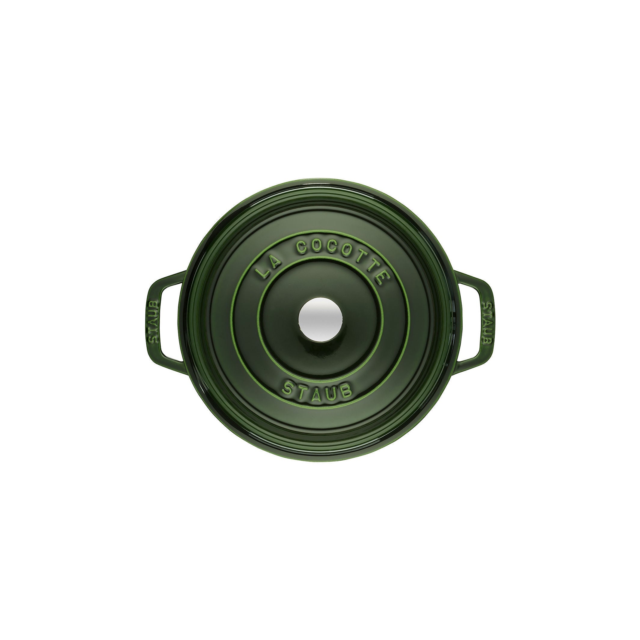 STAUB La Cocotte 5.25 L Cast Iron Round Cocotte, Basil-Green-Cookware-DECOROLALA