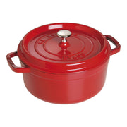STAUB La Cocotte 5.25 L Cast Iron Round Cocotte, Cherry-Cookware-DECOROLALA